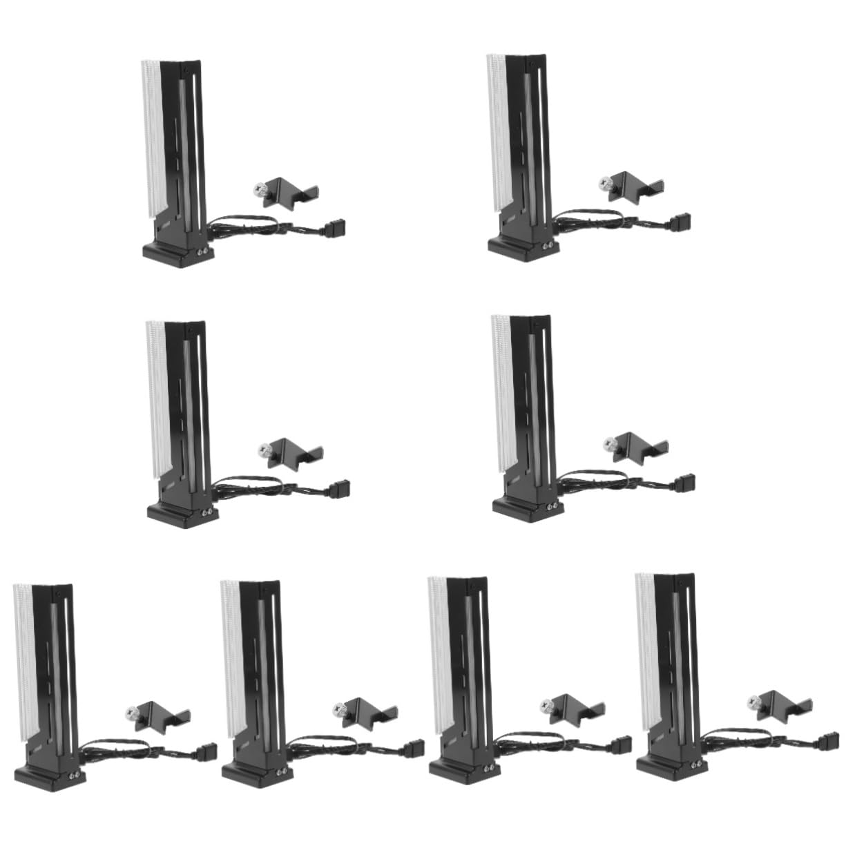 OSALADI 8pcs Aluminum Alloy GPU Bracket Stand - Vertical Graphics Card Holder for PC Build, LED Support, Computer Frame Mount - Perfect for Gaming Rigs, Mining Rigs & Workstation Setups