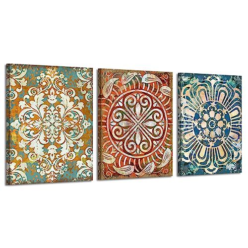 3 Piece Vintage Flowers wall art