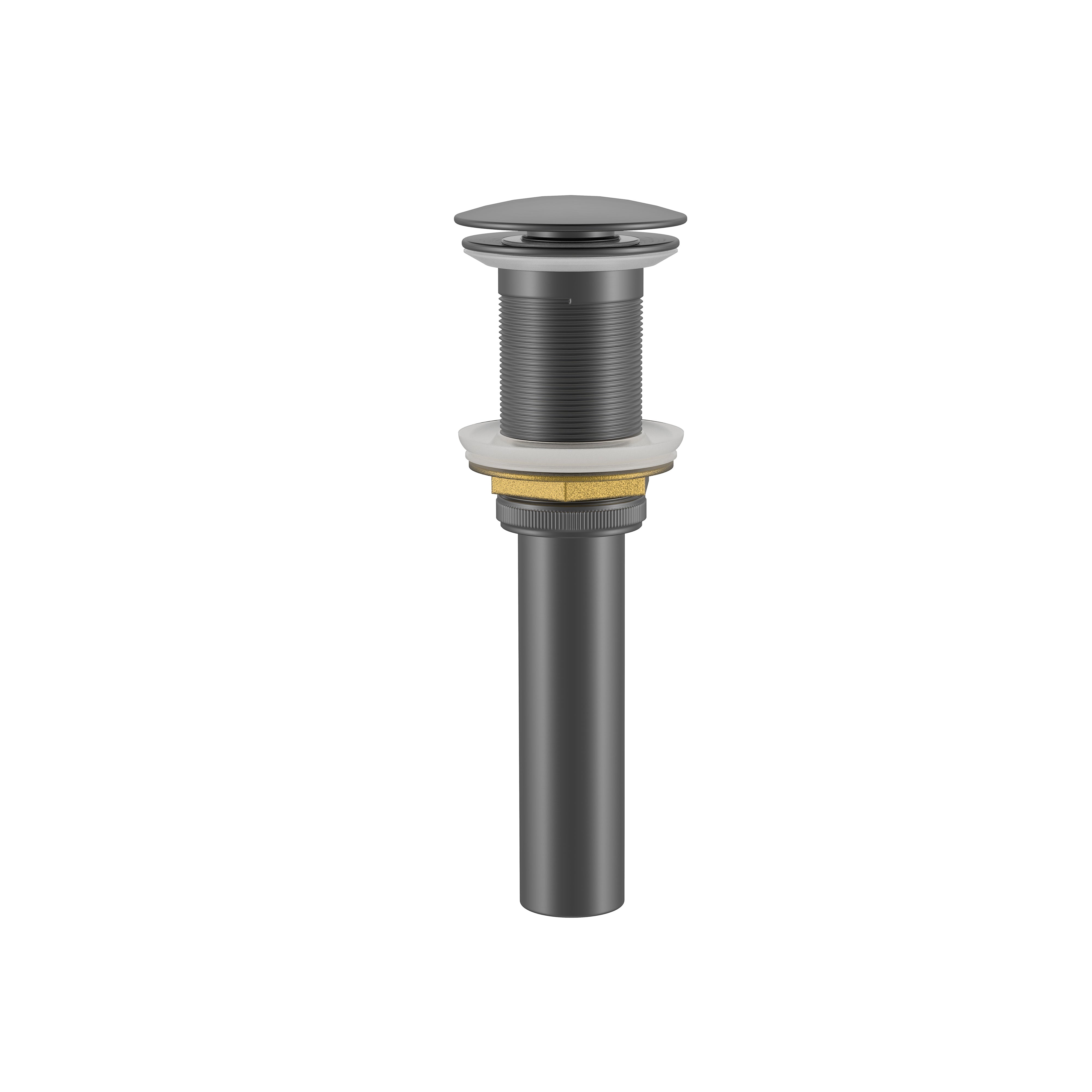 DAX 82005 Round Vanity Sink Pop Up Drain with Brass Body - 2 5/8 x 8 5/8 Inches Bathroom Sink Drain for Modern Vanities, Perfect for Home & Hotel Bathroom Renovations