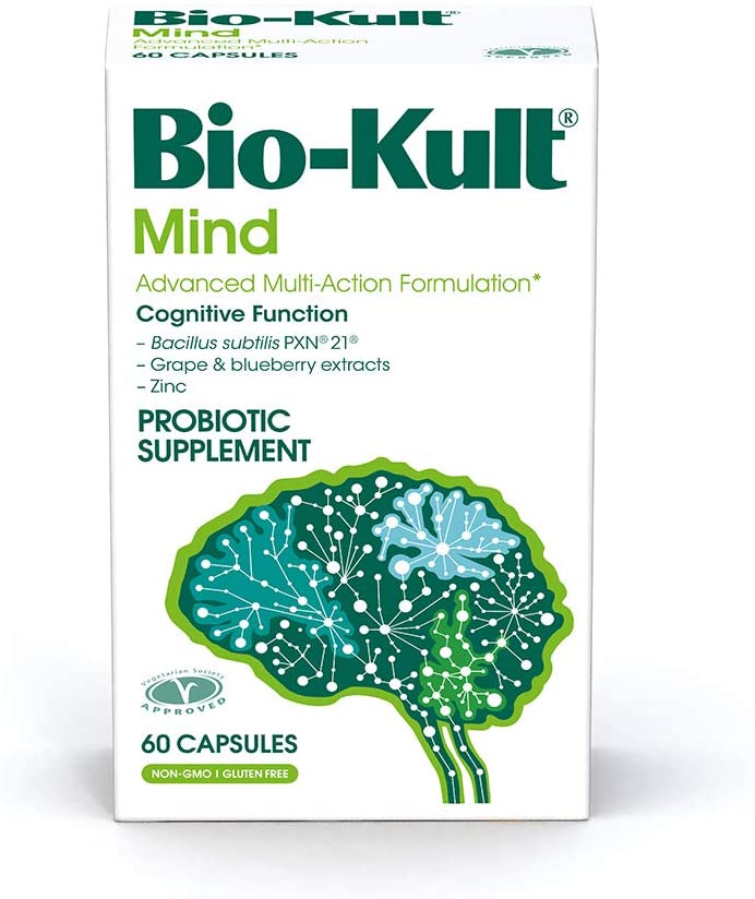Bio Kult Mind 60 Capsules - Probiotic Supplement for Mental Clarity & Cognitive Support - Supports Memory, Focus & Stress Relief - Perfect for Students, Professionals & Busy Lifestyles