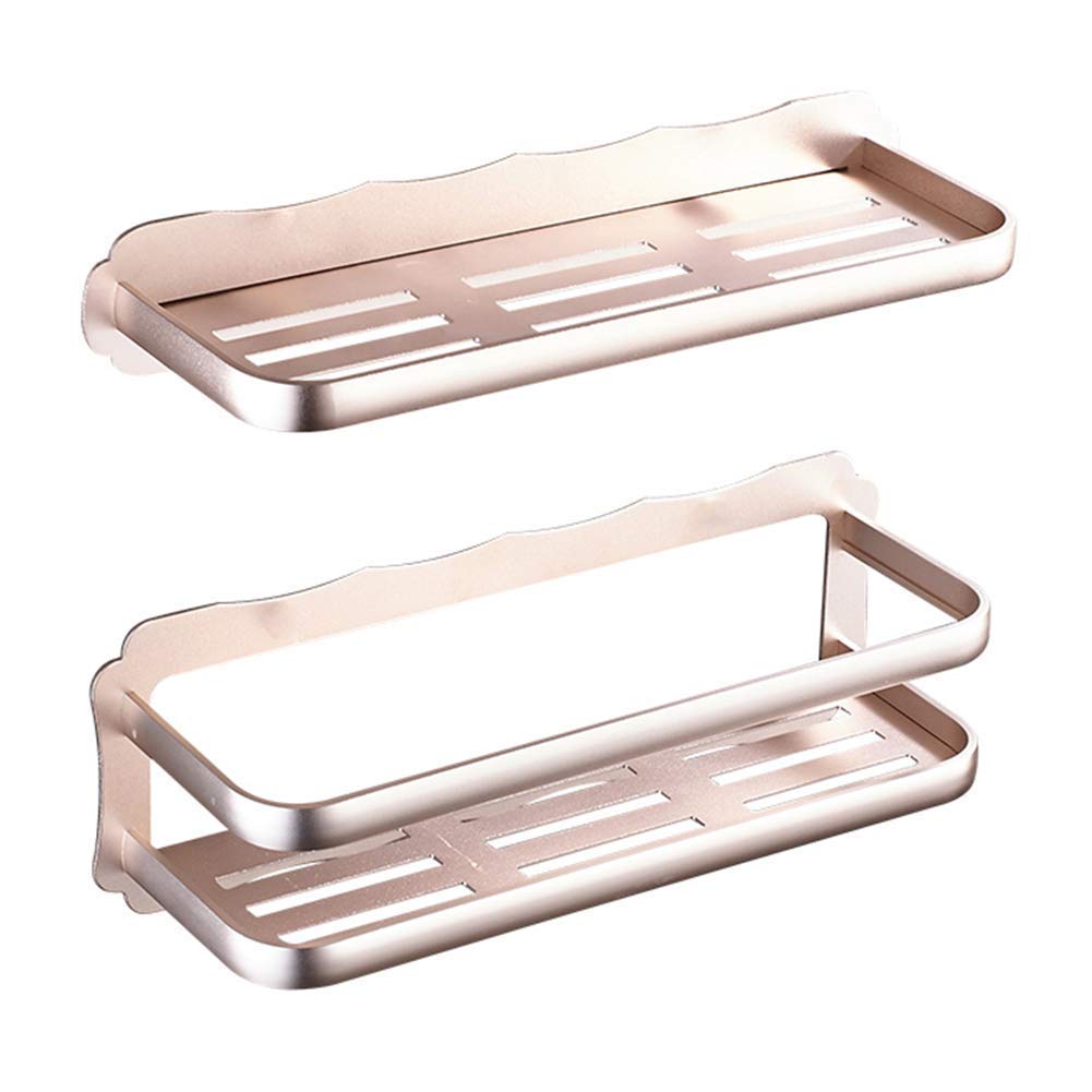 Multifunctional Shower Storage Rack - Wall Mounted Bathroom Shelf, No Drill Aluminum Organizer (40cm) - Perfect for Small Bathroom Spaces & Shower Organization