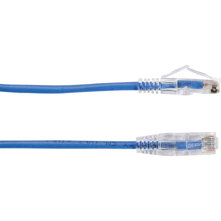 10Ft Blue Cat6 Slim 28AWG Ethernet Patch Cable - 250MHz UTP CM-Rated Snagless Network Cable for Home Office, Gaming & Streaming