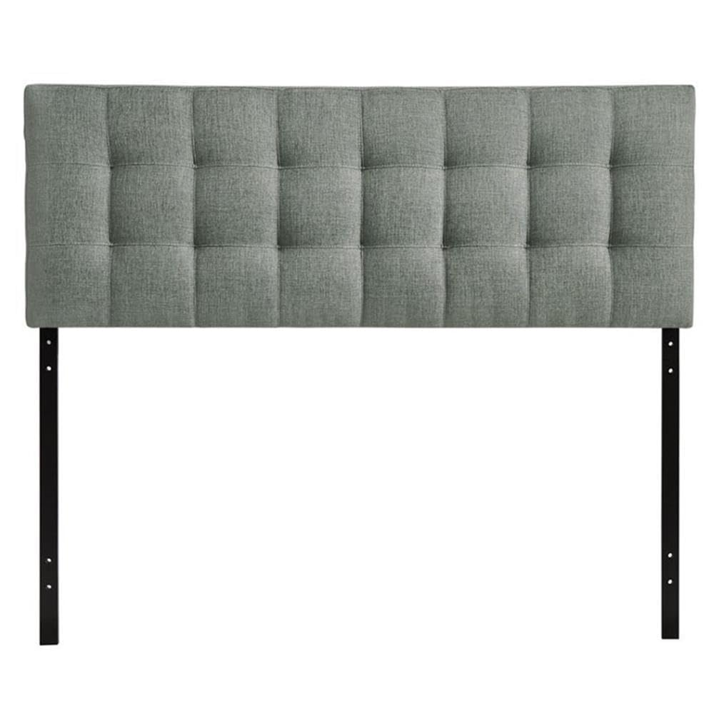 Rosebery Kids Full Tufted Panel Headboard in Gray - Soft Upholstered Twin Size Bed Headboard for Girls & Boys Bedroom Decor - Perfect for Nursery, Kids Room & Sleepovers