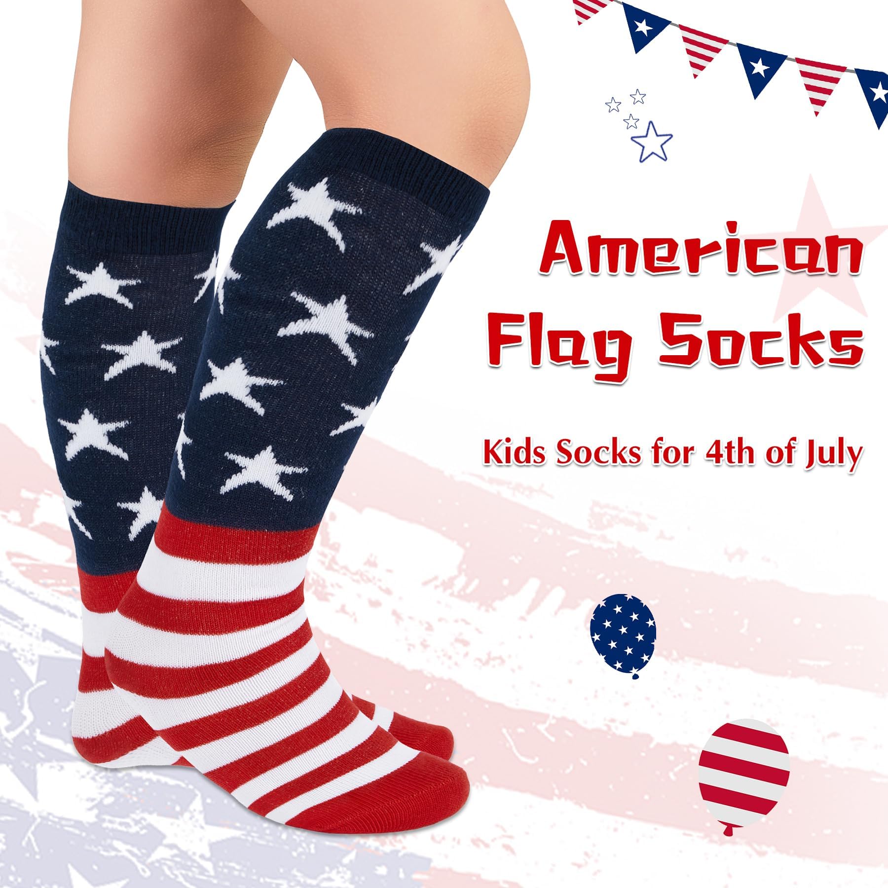 Zando Kids Soccer Socks - Knee High Cotton Athletic Socks for Boys & Girls - Breathable Youth Baseball Socks for Sports & Training - Perfect for Soccer, Baseball & School PE Activities