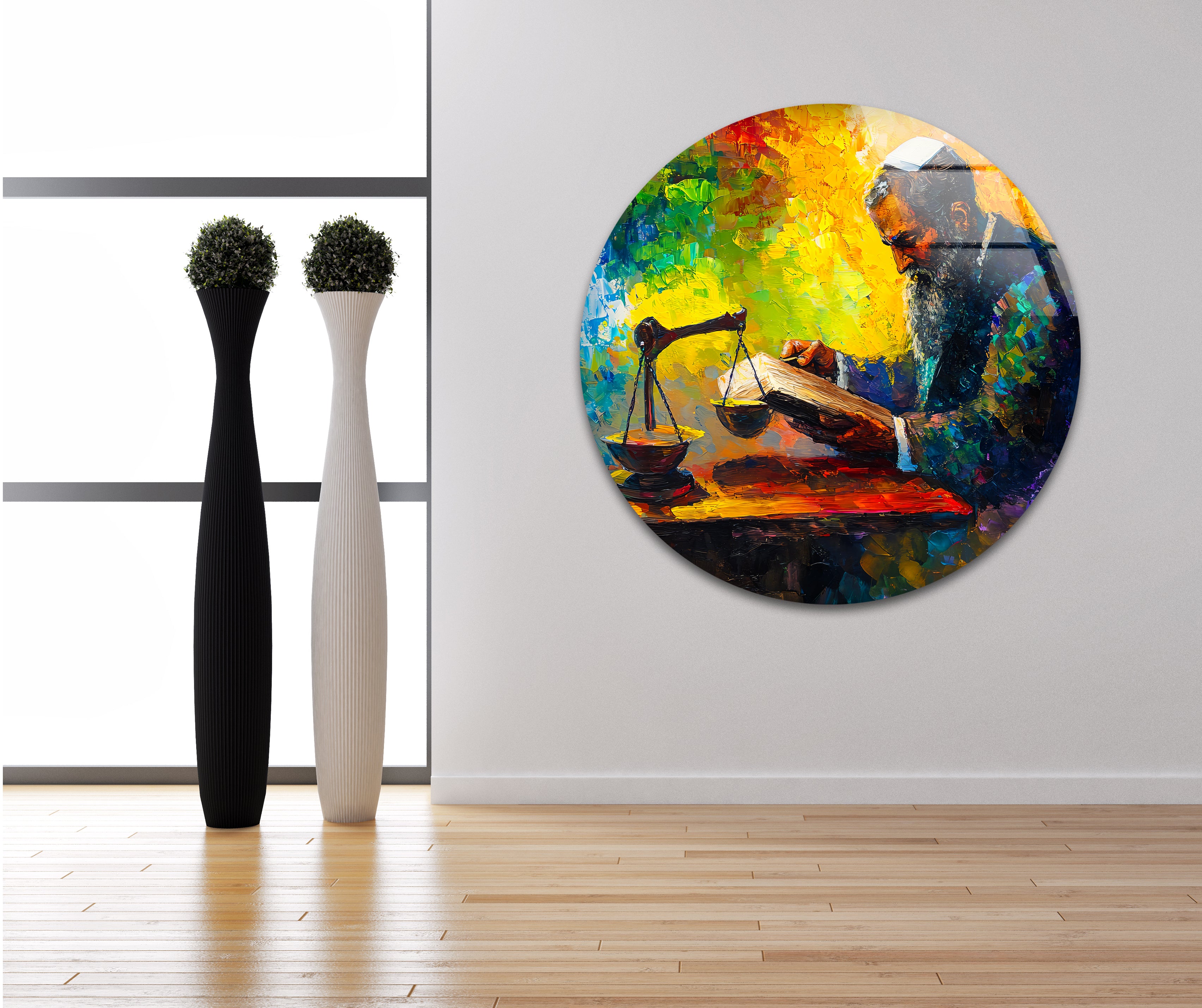 Original Afremov Hand-Painted Glass Wall Art - Vibrant Modern Home Decor for Living Room, Bedroom & Office