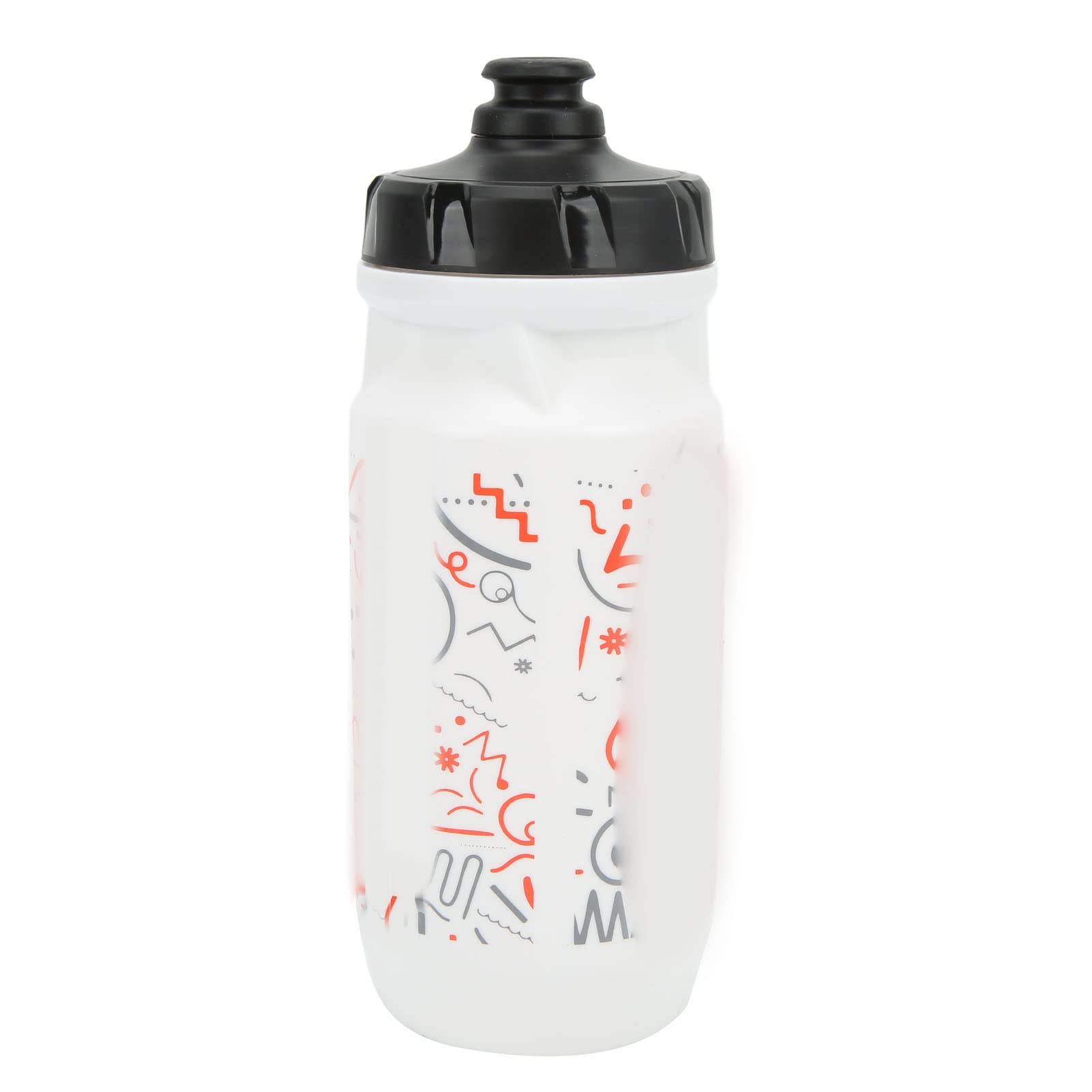BORDSTRACT 550ml/18oz Sports Water Bottle - Leak Proof, BPA Free Squeeze Bottle for Cycling, Gym, Hiking & Travel - Athletic Design (White) | Perfect for Workouts, Outdoor Adventures & Daily Hydration