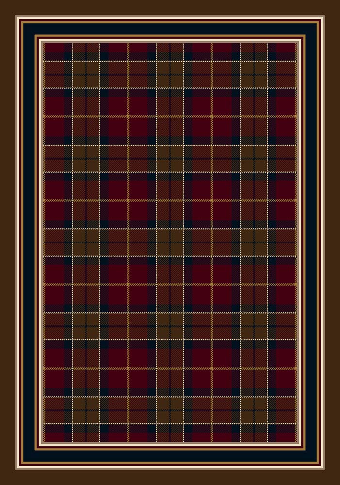 Milliken Design Center Magee Plaid Garnett Rug 3'10