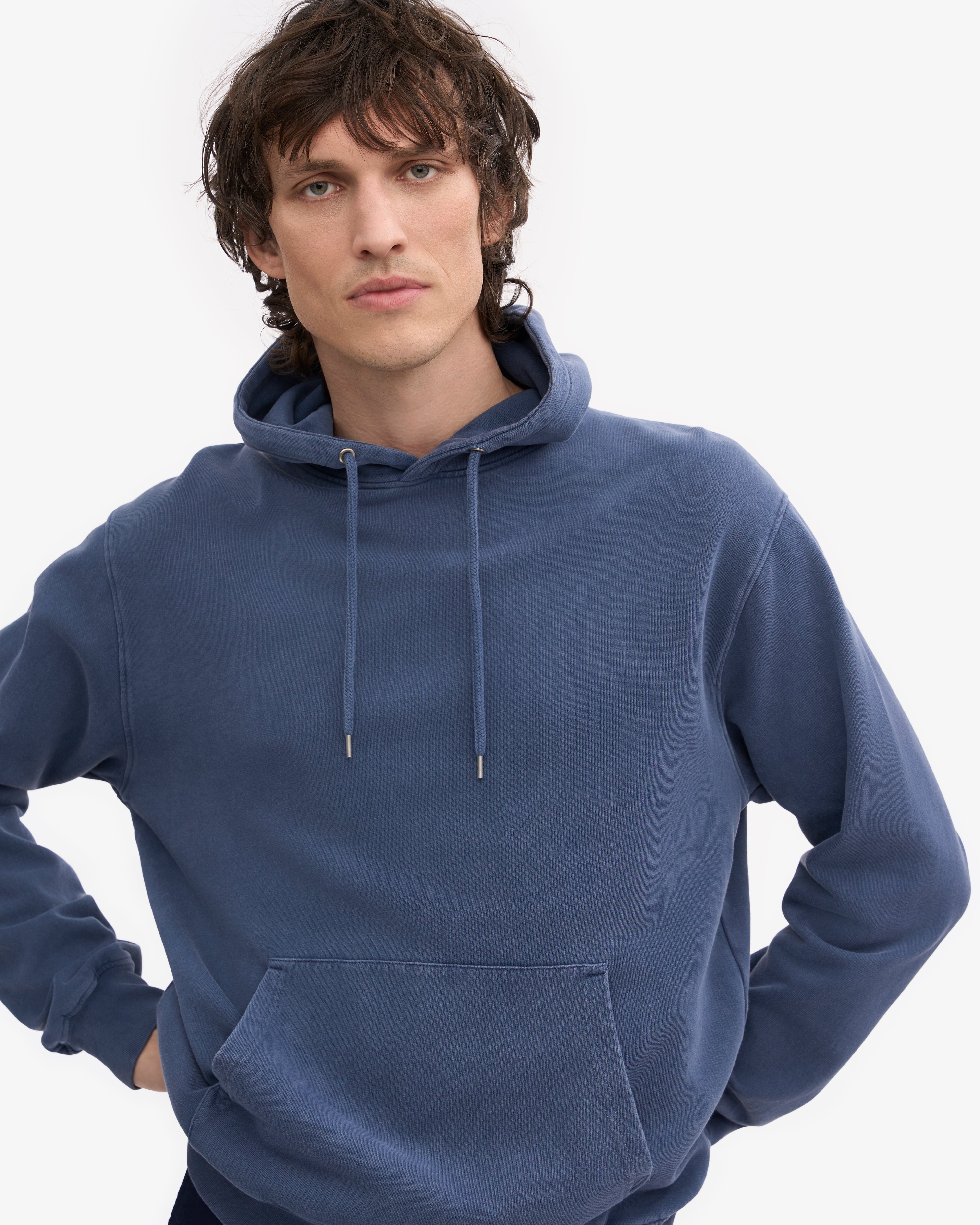 Classic Organic Cotton Hoodie - Neptune Blue | Comfortable & Eco-Friendly Pullover for Men & Women | Perfect for Casual Wear, Outdoor Activities & Loungewear