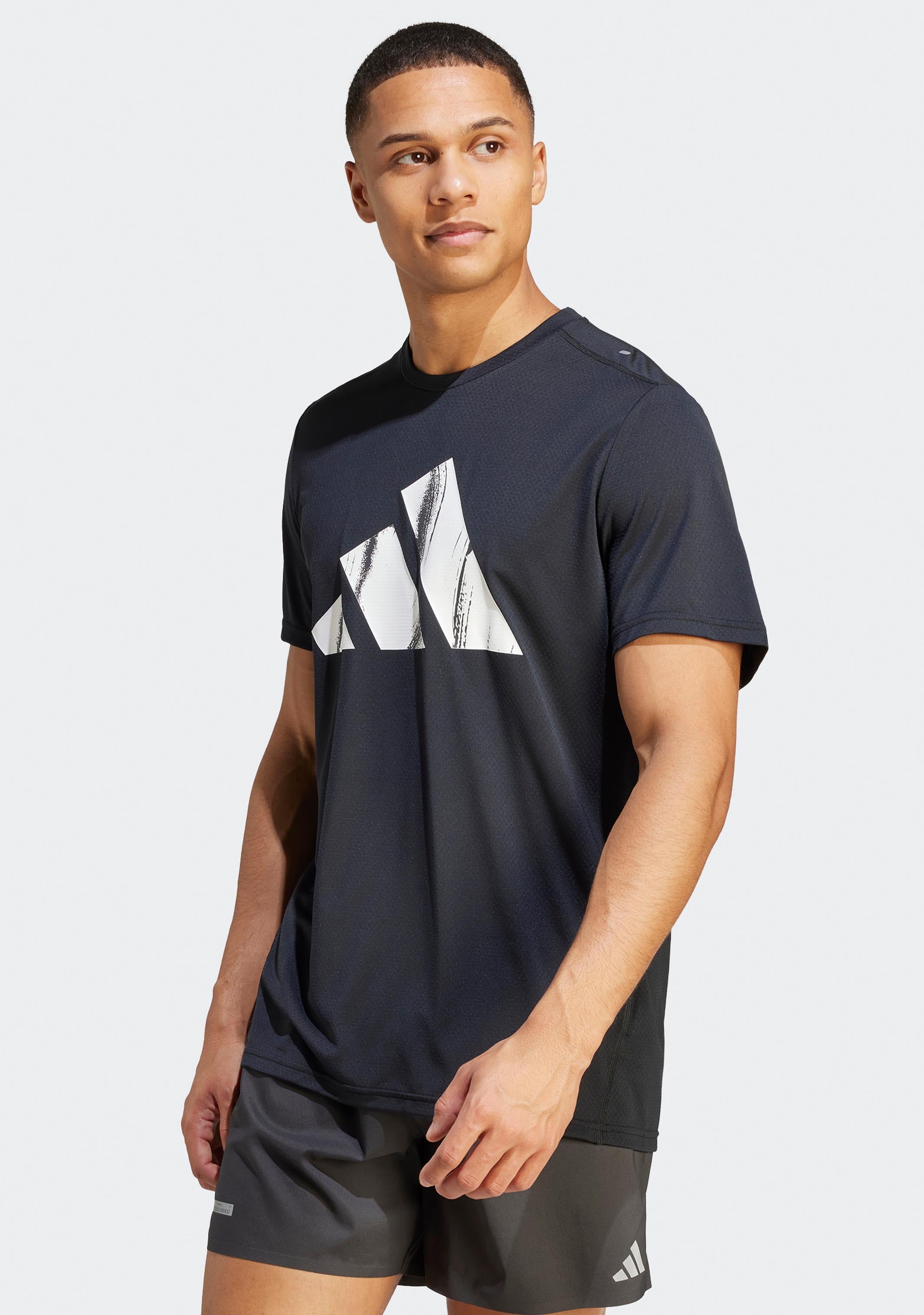 Adidas Men's Run It Brand Love Tee - Comfortable Running & Workout T-Shirt for Gym, Jogging & Casual Wear