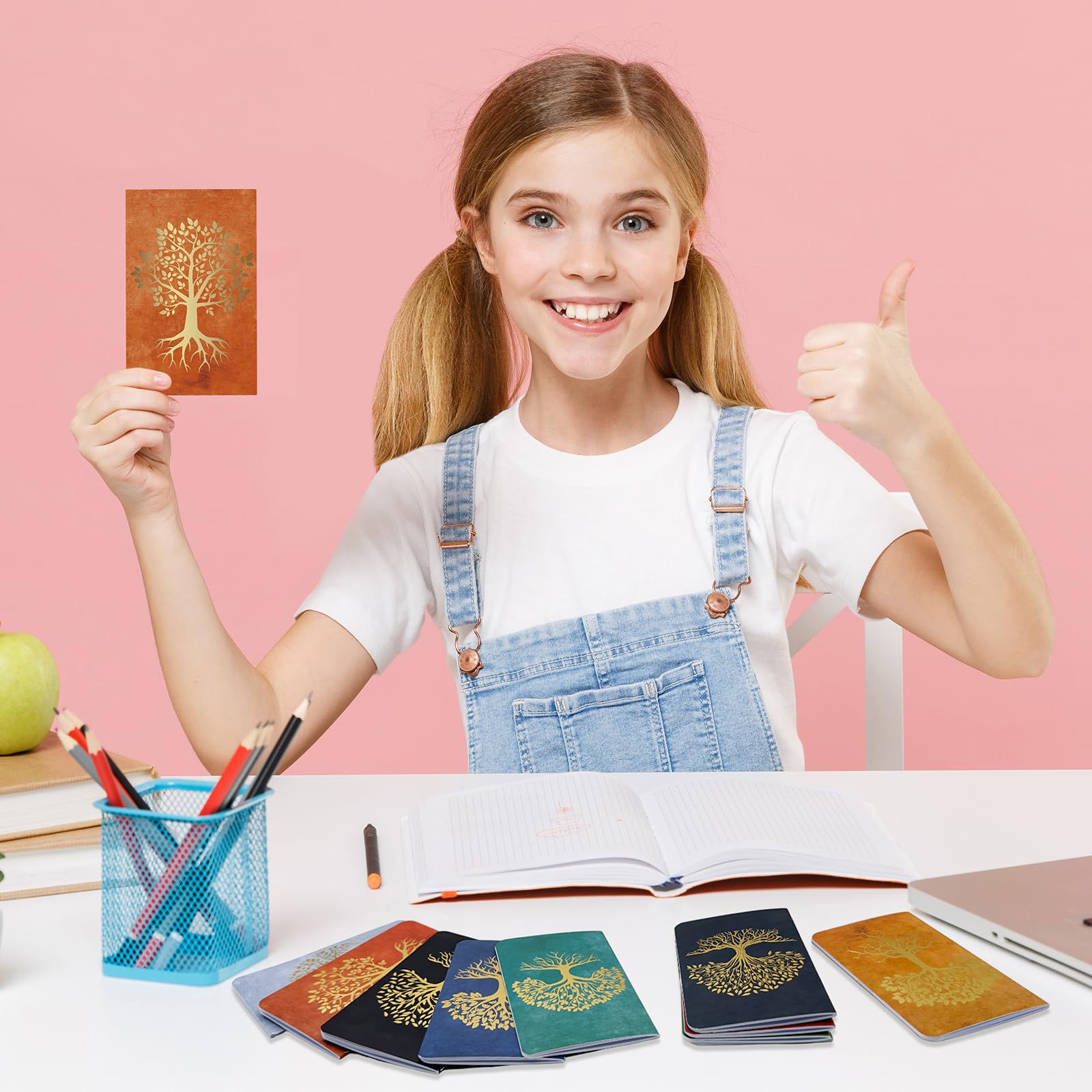 24-Pack Mini Colorful Notebooks - Motivational Journals & Inspirational Notepads for Kids, Teachers, Office - Bulk School Supplies, Travel Notebooks & Gift Prizes (Classic Style) - Perfect for Journaling, Note-Taking, Classroom Rewards & Travel Essentials
