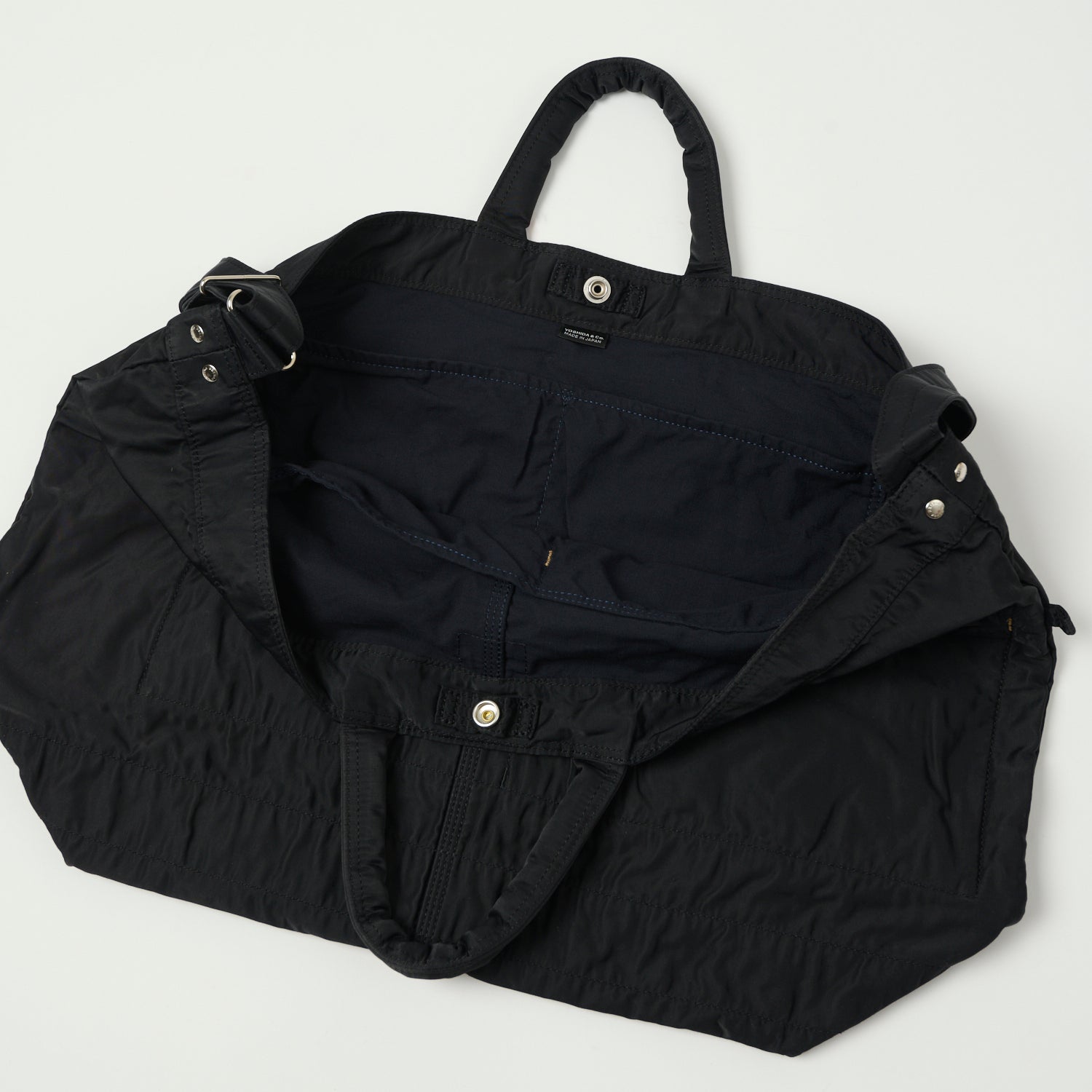 Porter Yoshida & Co. Large Mile 2-Way Tote Bag - Stylish Black Leather Work & Travel Bag for Women | Perfect for Office, Commuting & Weekend Getaways