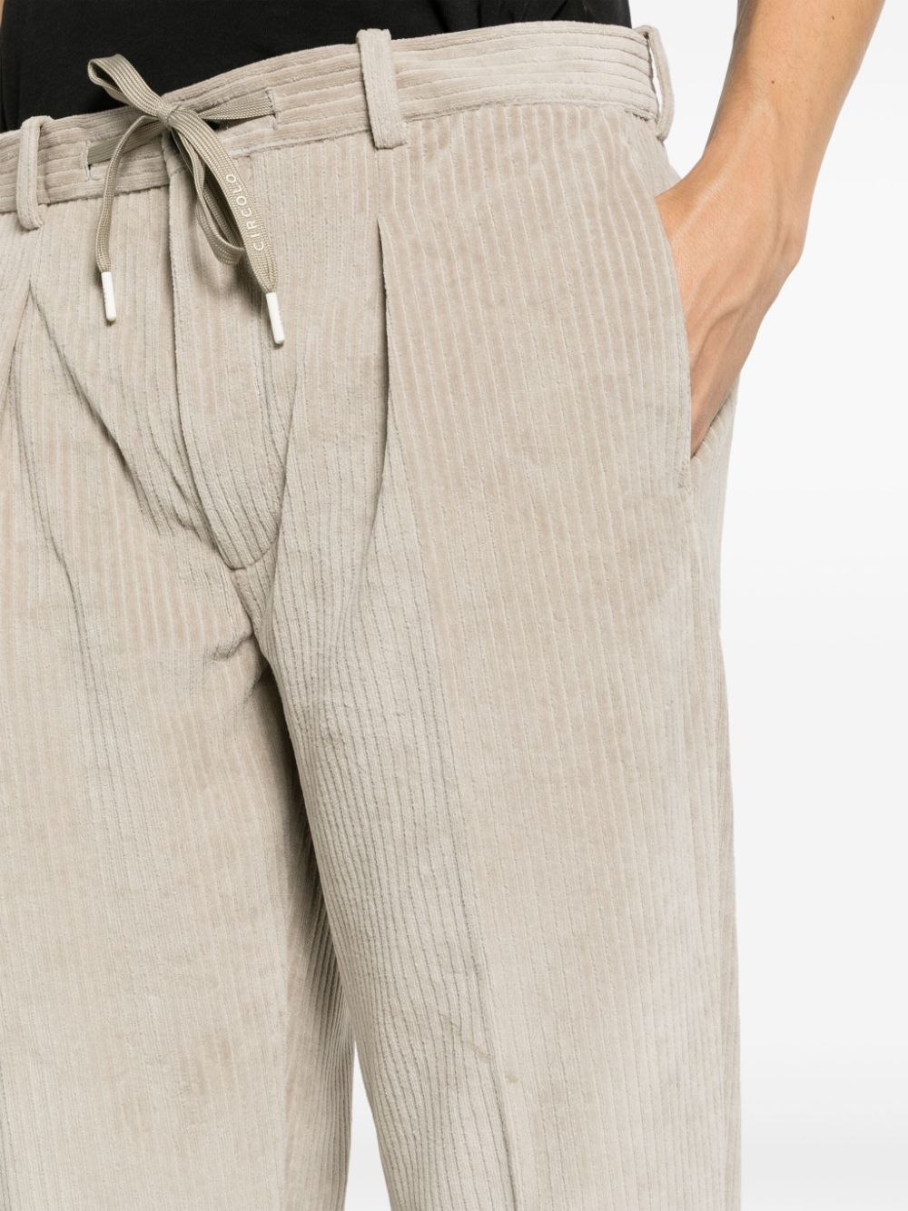 Circolo 1901 Men's Casual Slim Fit Grey Trousers - Comfortable Office Pants for Business & Travel
