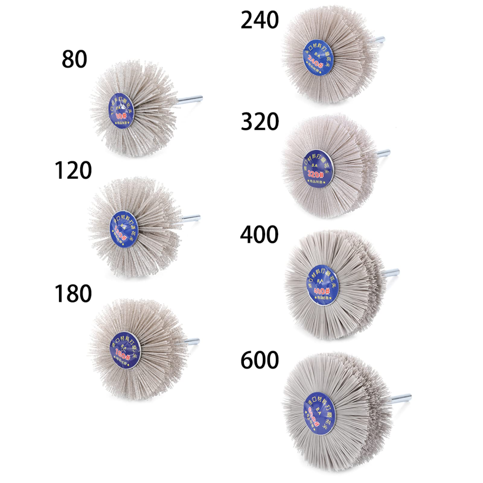 120 Grit Abrasive Nylon Wheel Brush for Woodworking, Metal Polishing & Bench Grinder - Perfect for DIY Projects, Furniture Refinishing & Surface Preparation