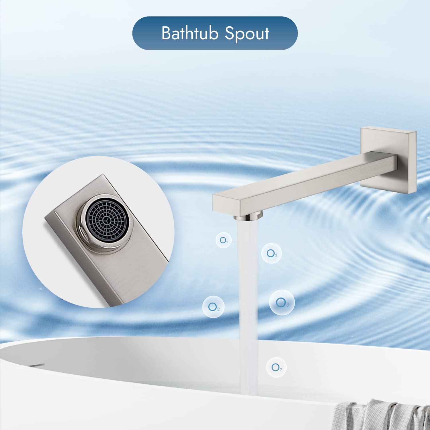 12 Inch Rain Shower System Complete Set - Ceiling Mount Rainfall Shower Head with Handheld Spray, Tub Spout & Rough-in Valve - Brushed Nickel Finish for Luxurious Bathroom Upgrade | Perfect for Master Bath, Spa Retreat & Modern Home Renovation