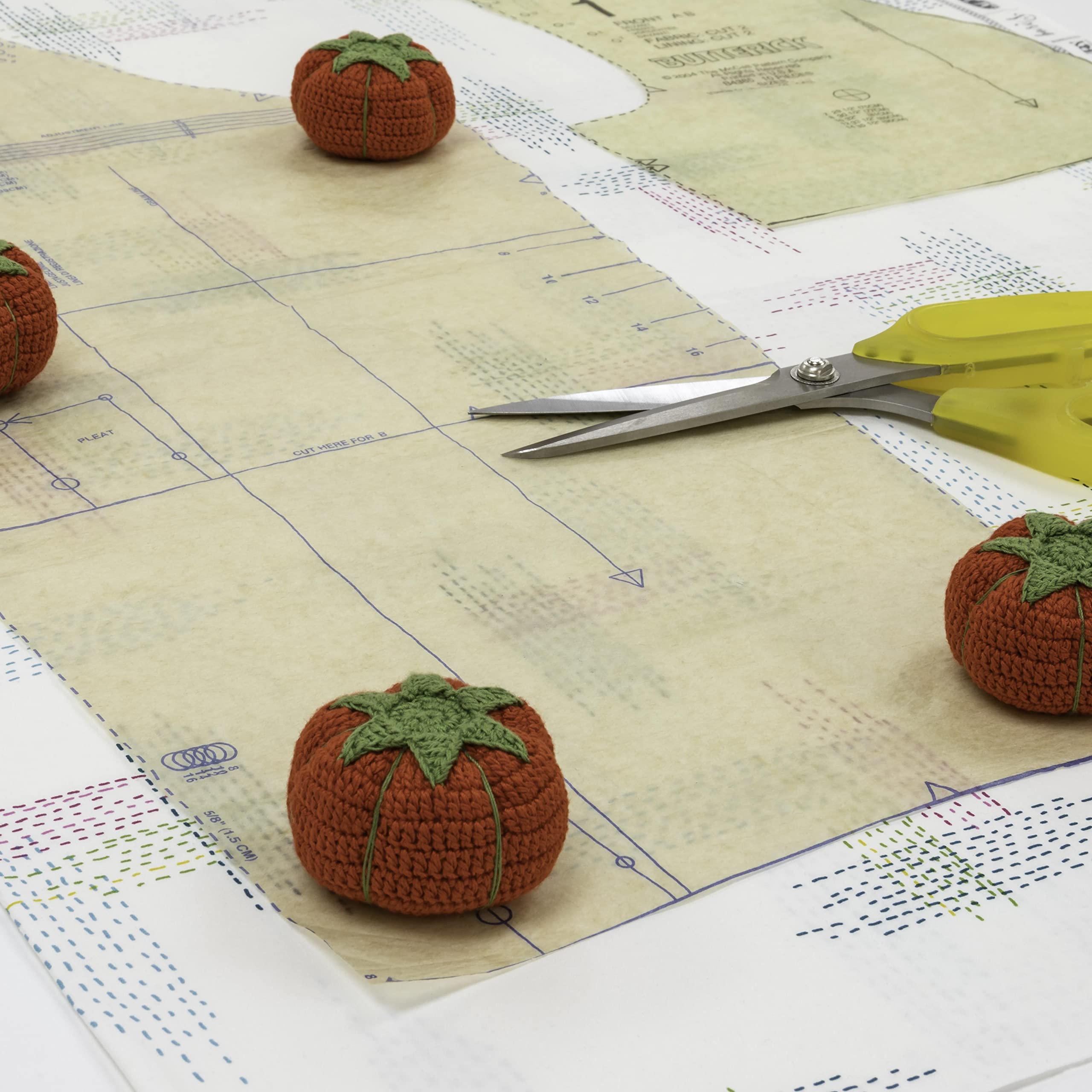 Dritz Tomato Pattern Weights - Set of 4 Red Sewing Weights for Quilting, Dressmaking & Fabric Crafts | Perfect for Holding Patterns in Place During Cutting