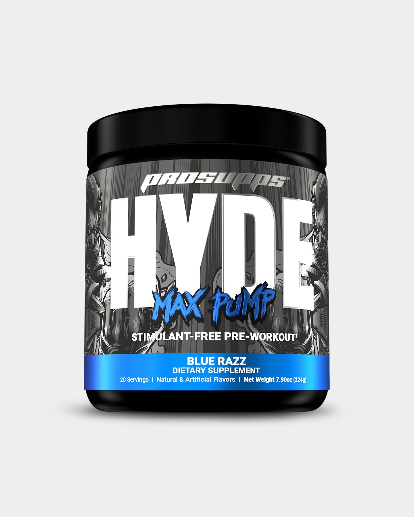 Pro Supps HYDE Max Pump Stim-Free Pre Workout Powder - Nitric Oxide Booster for Muscle Pumps & Performance - Ideal for Gym, Bodybuilding & Fitness Training