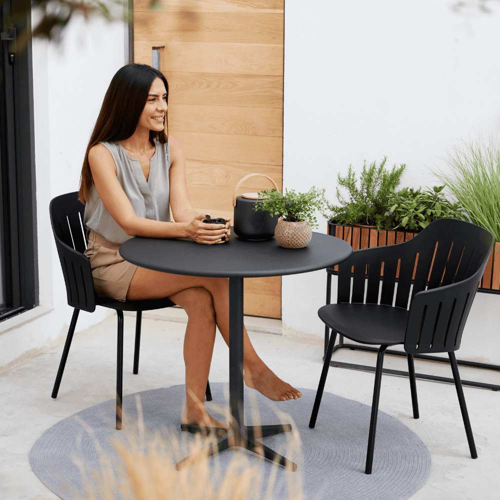 Premium Outdoor Dining Chair Set - Weather-Resistant Patio Chairs for Backyard, Garden & Poolside - Comfortable Stackable Outdoor Furniture for Entertaining (Set of 2)