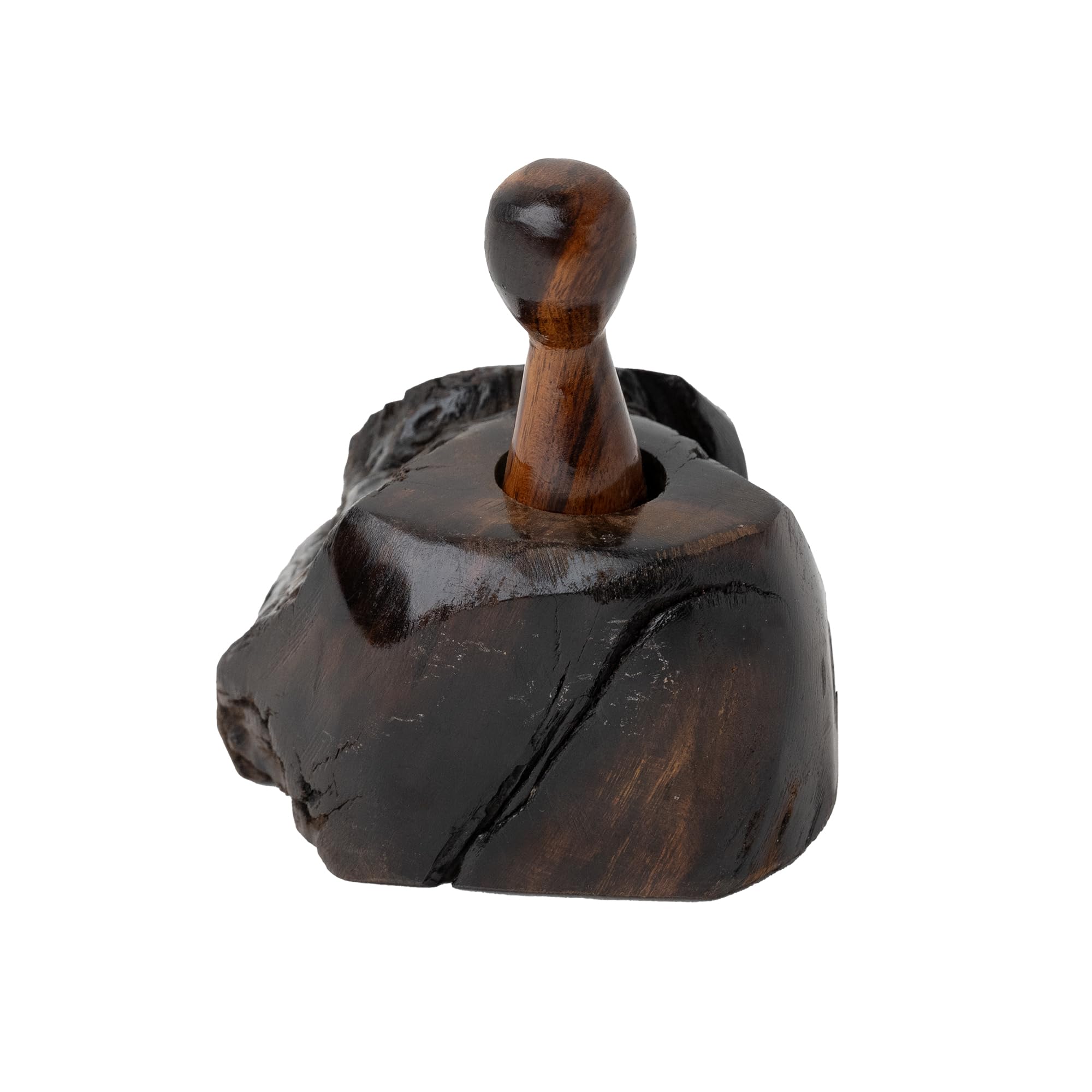 Premium Ironwood Pepper Grinder - Hand Crank Manual Spice Mill with Adjustable Coarseness, Natural Wooden Salt & Pepper Shaker (4