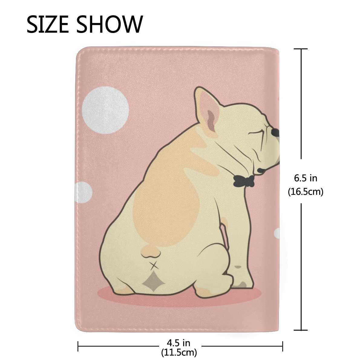 Valentine's Day French Bulldog Leather Passport Holder - Cute Travel Wallet Cover for Women & Men | Perfect for Airplane Trips & Vacation Accessories