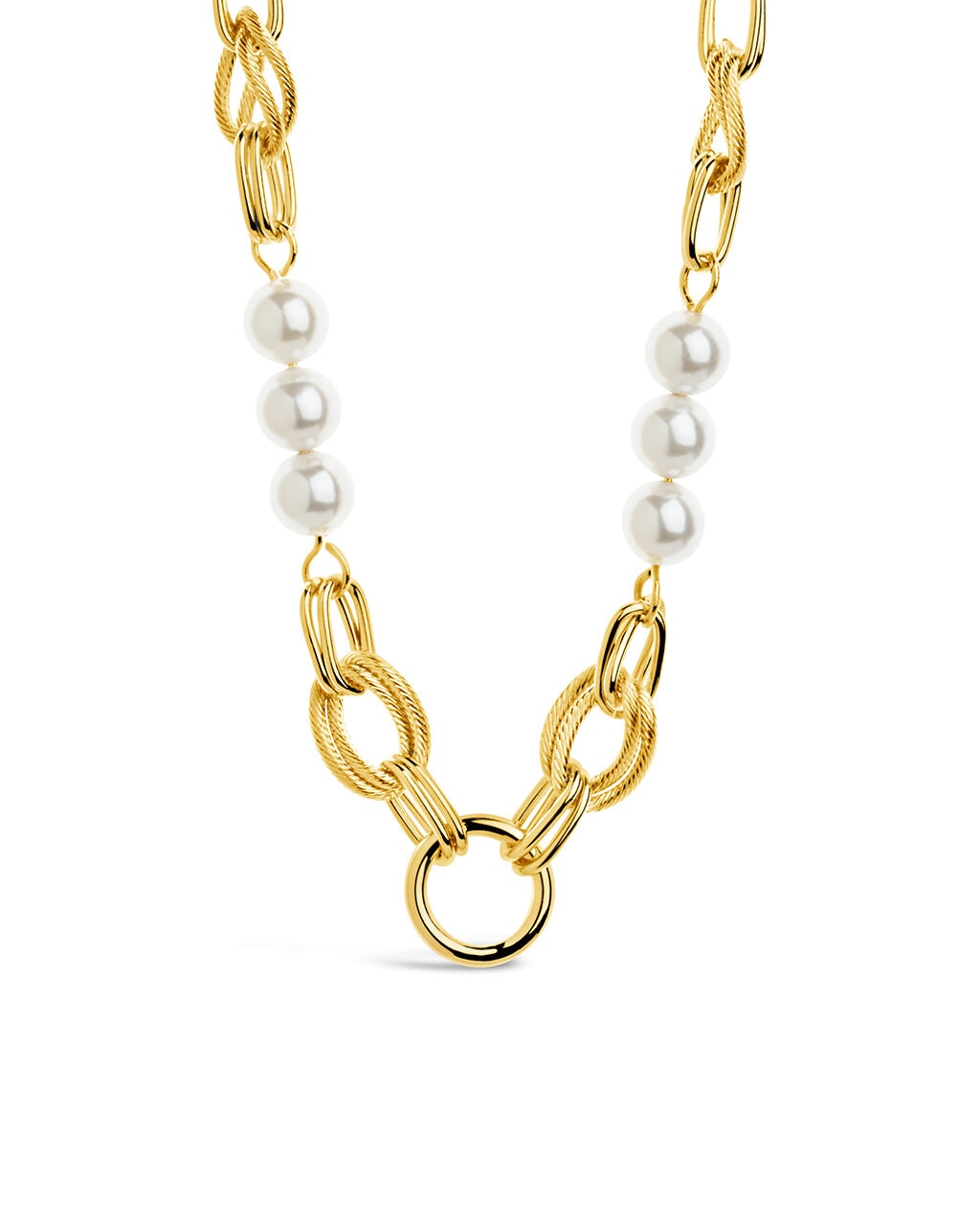 Ivanna Pearl Chain Necklace for Women - Elegant 18K Gold Plated Pearl Jewelry Gift for Her - Perfect for Weddings, Parties & Special Occasions