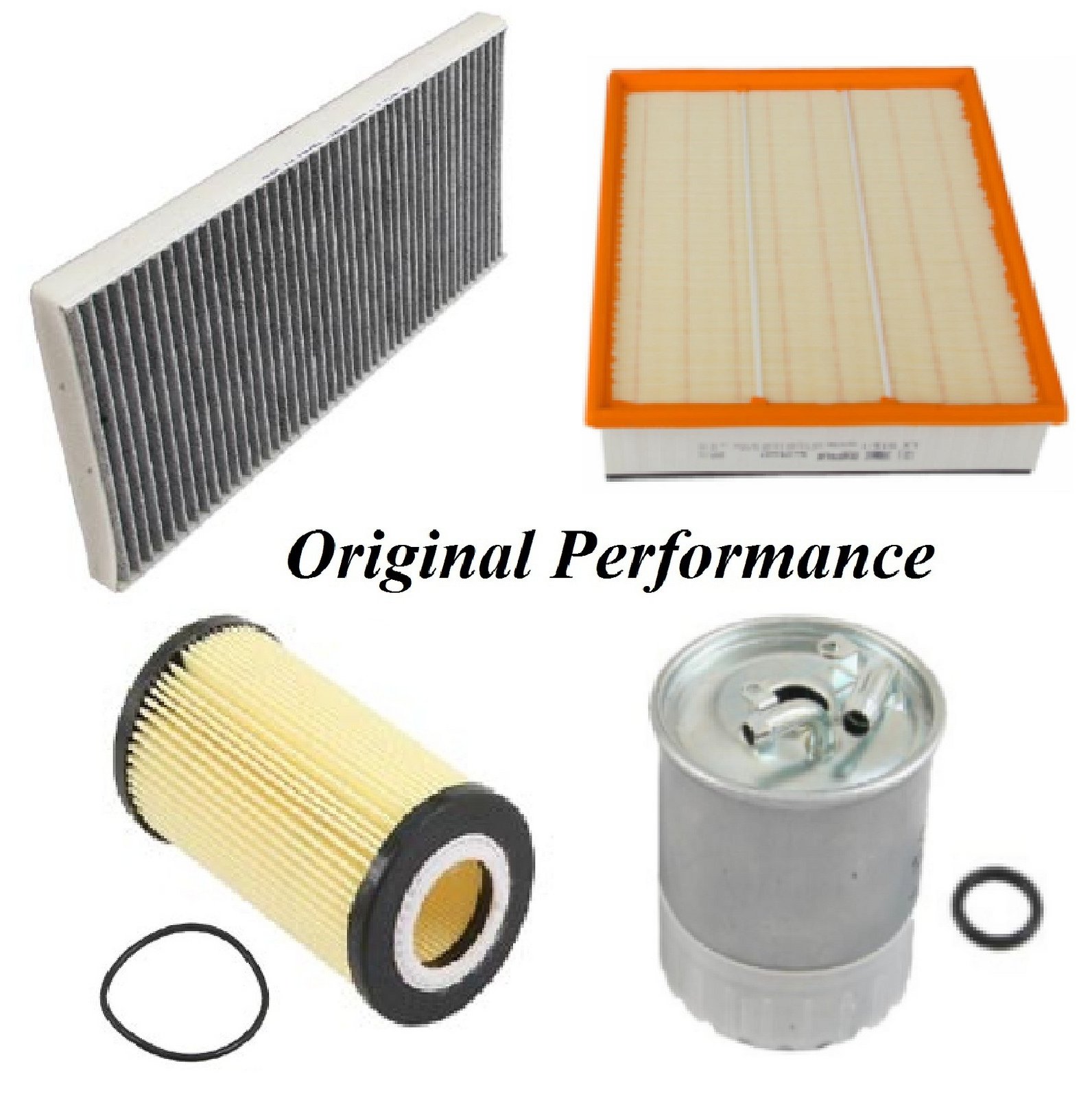8USAUTO Complete Tune Up Kit - Air, Cabin, Oil & Fuel Filters Compatible with DODGE SPRINTER 2500 L5 2.7L OM647.981 (2004-2006) | Perfect for Regular Maintenance & Engine Performance | Ideal for DIY Mechanics & Professional Auto Shops