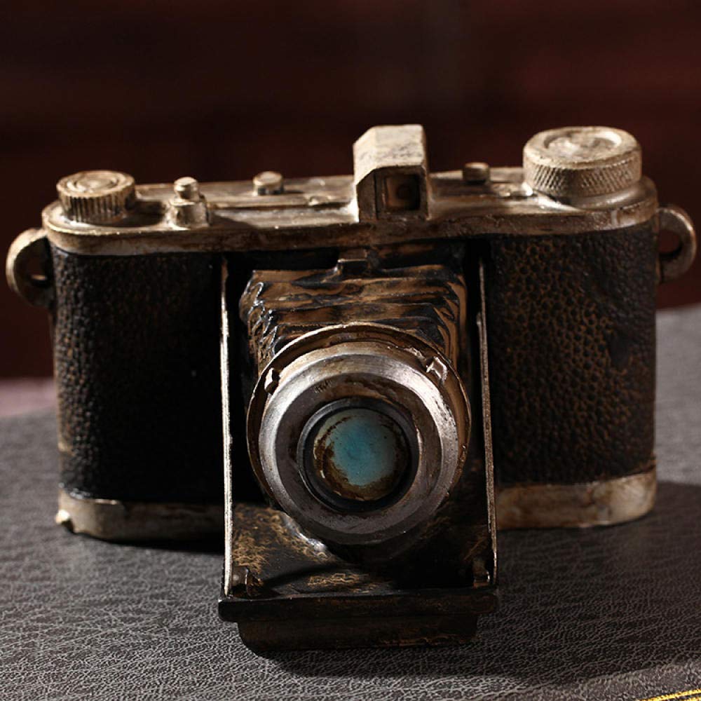 Vintage Resin Camera Sculpture - Retro Photography Decor Statue for Home, Office & Studio - Unique Photography Props & Stage Decoration Gift for Photographers
