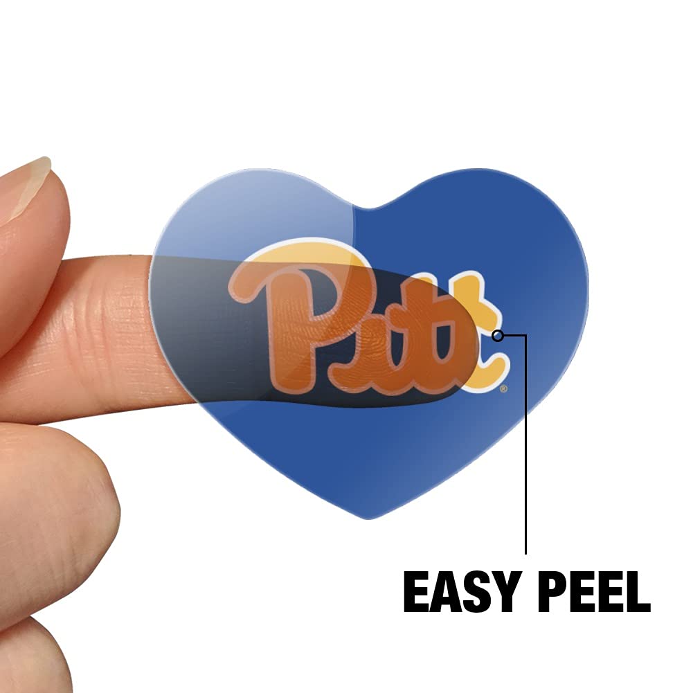 University of Pittsburgh Primary Logo Heart Shaped Planner Stickers - Perfect for Scrapbooking, Bullet Journals, DIY Crafts & School Supplies (Set of 50)