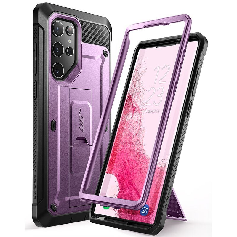 Samsung Galaxy S22 Ultra Case with Kickstand & Holster - Shockproof Protective Cover for Work, Travel & Outdoor Activities