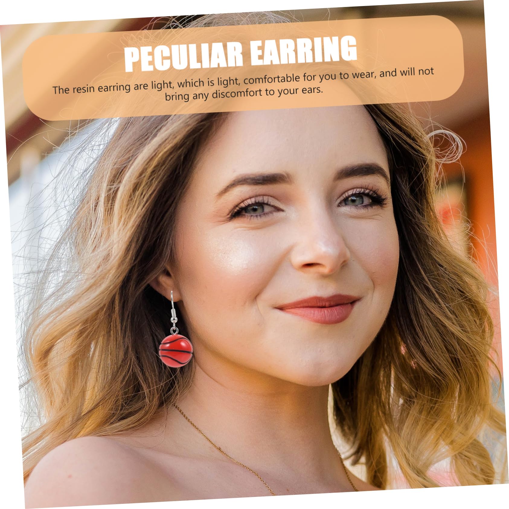 GOOHOCHY 1 Pair Sports Ear Pendant - Basketball Jewelry Earrings for Women & Men - Dangle Ear Drops for Basketball Games, Workouts & Casual Wear - Novelty Sports Ear Decor