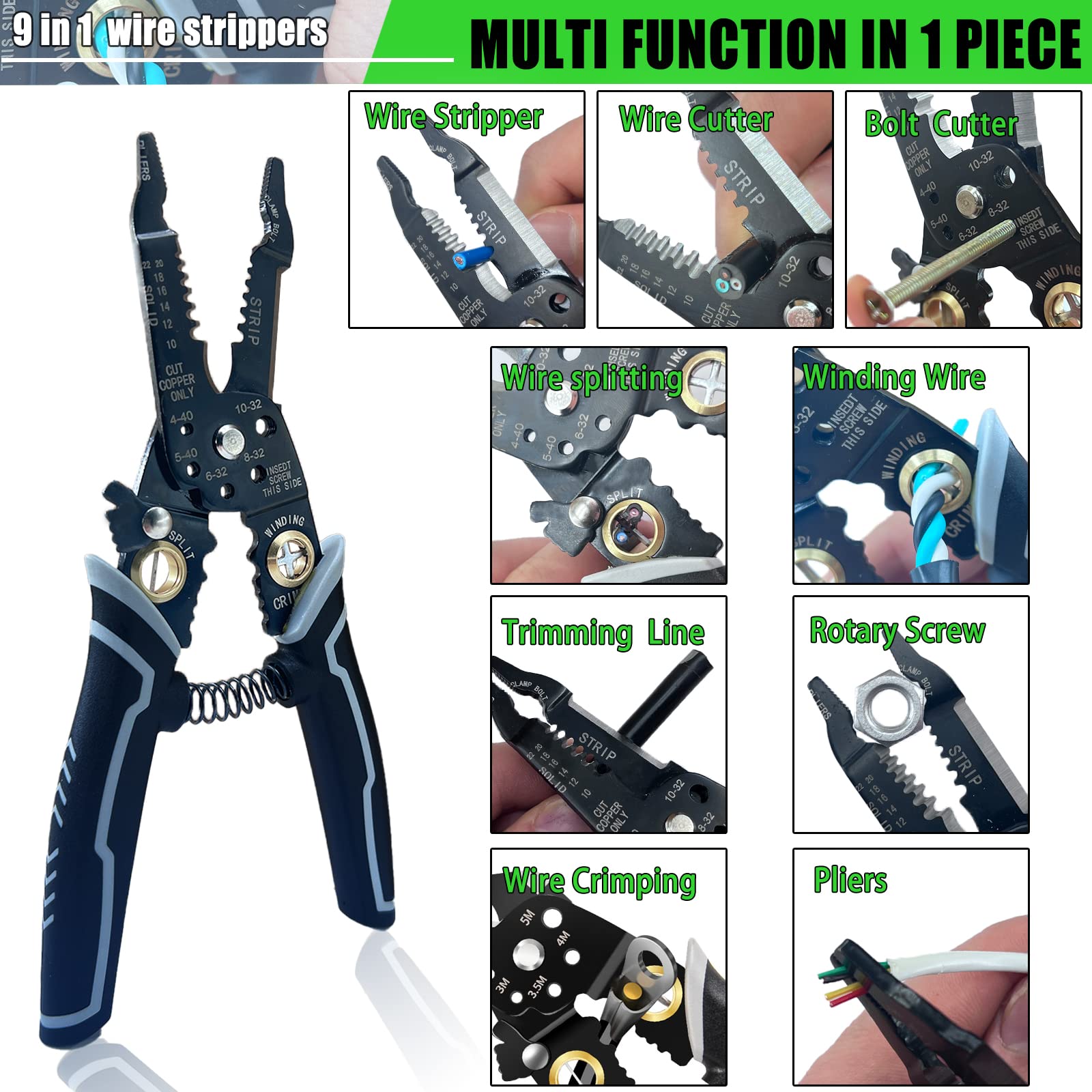 9 in 1 Multi-Function Wire Stripper Tool - 8