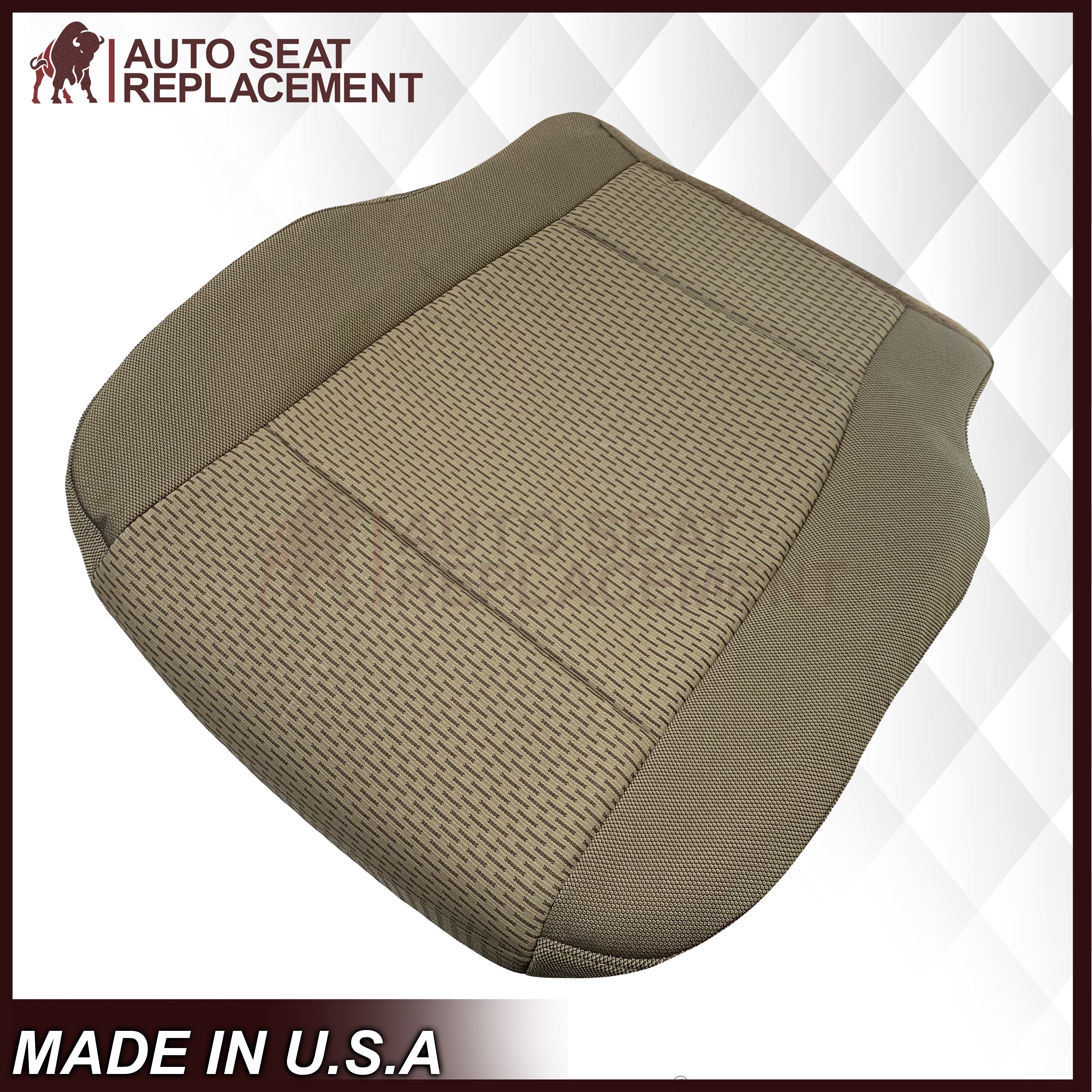 2017-2021 Ford F250 XLT TAN Cloth Seat Cover Replacement - Durable & Custom Fit for Pickup Truck Interior Protection