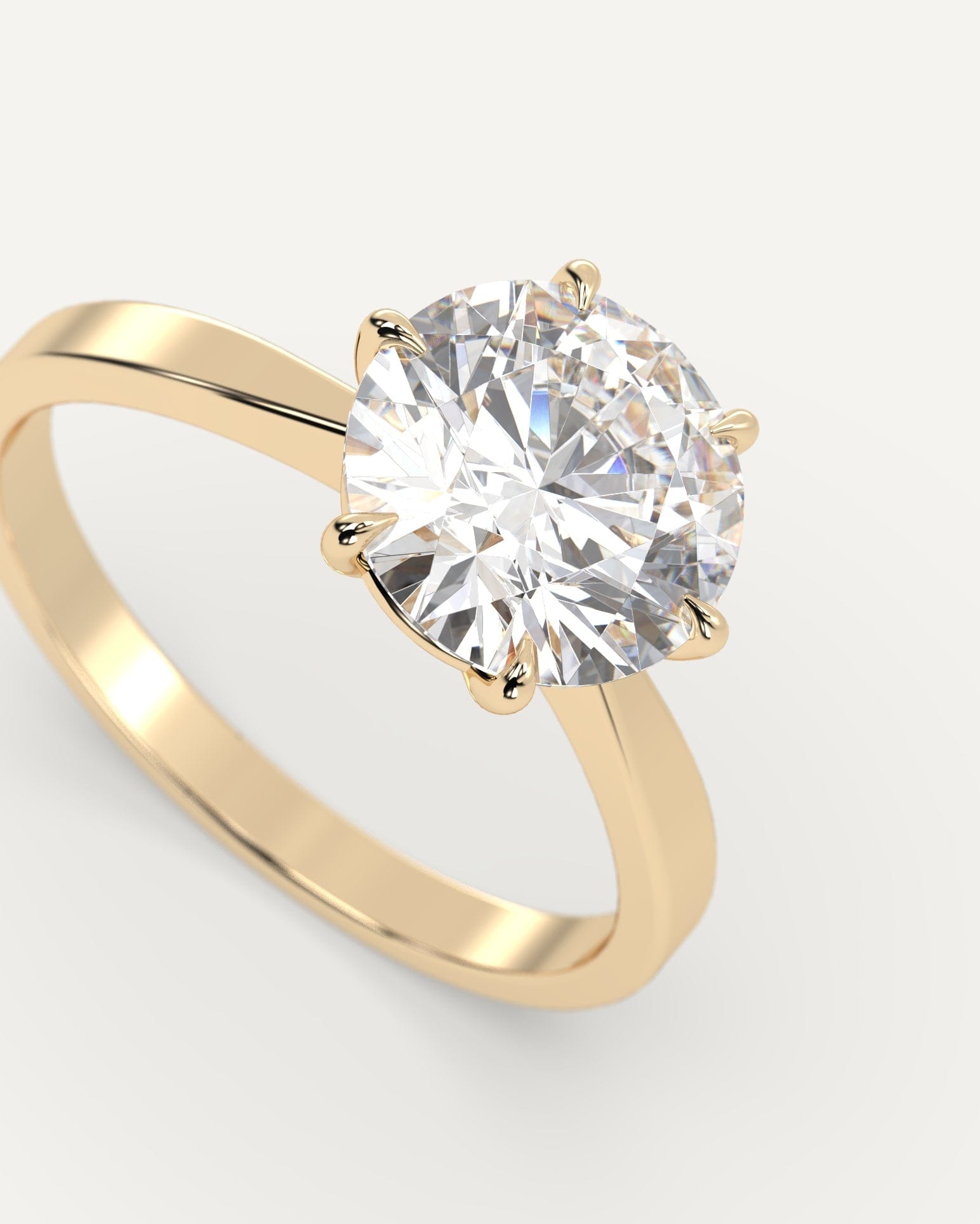 2 Carat Round Cut Diamond Ring for Women - 14K White Gold Engagement & Wedding Band - Perfect for Proposals, Anniversaries, and Special Occasions