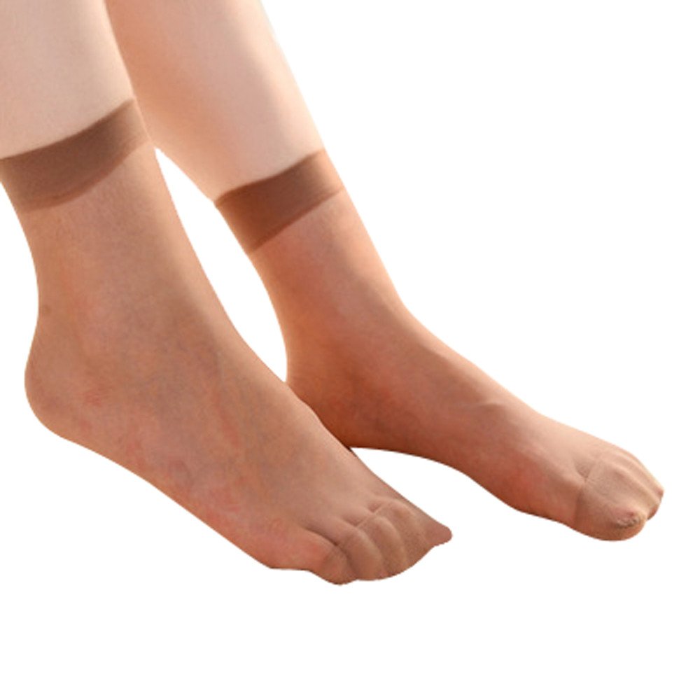 Women's Thin Silk Ankle Socks - Black Athletic for Sports & Casual Wear
