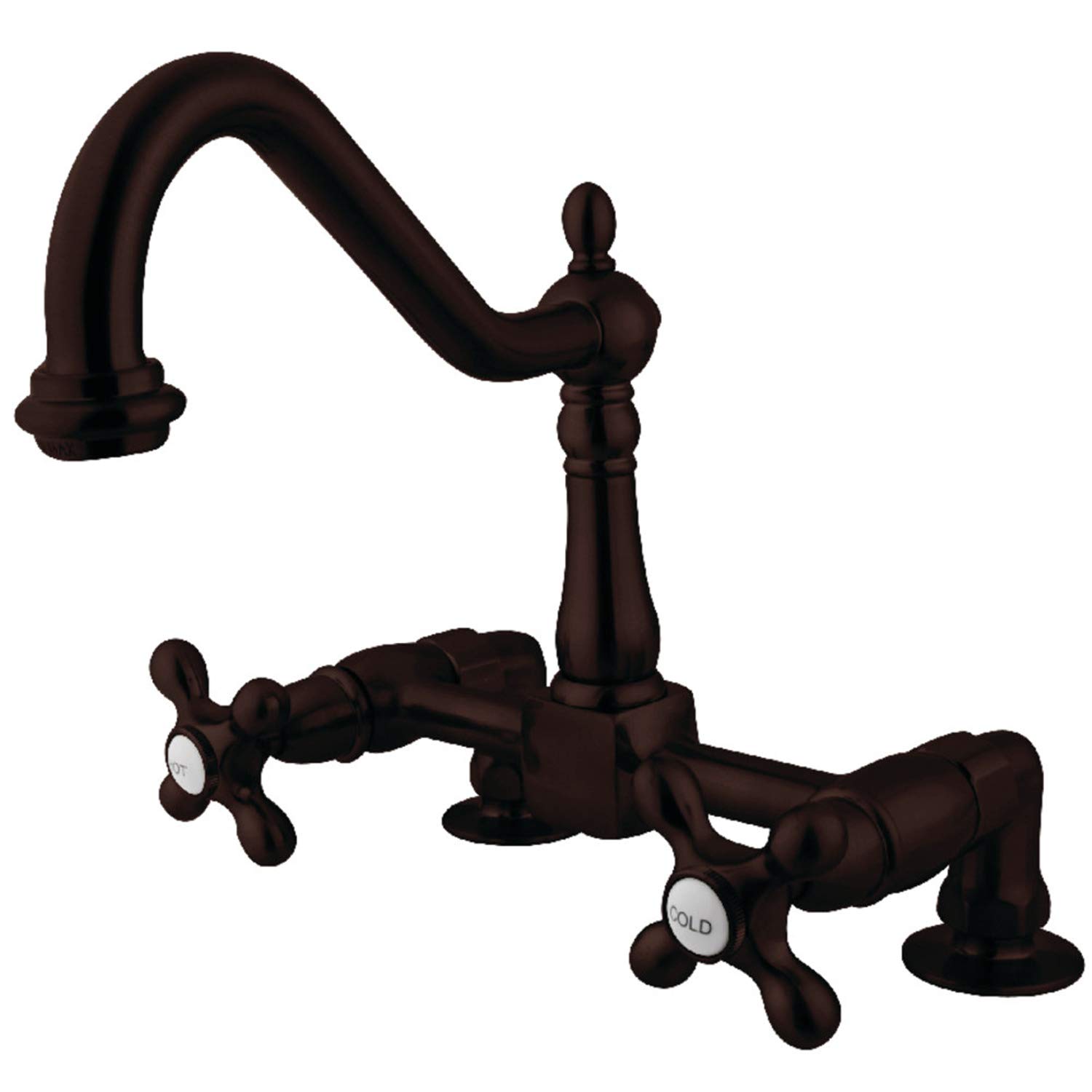 Kingston Brass KS1145AX Oil Rubbed Bronze Centerset Kitchen Faucet - Modern Design for Sink, Dishwashing & Food Prep - Perfect for Home, Restaurant & Commercial Use