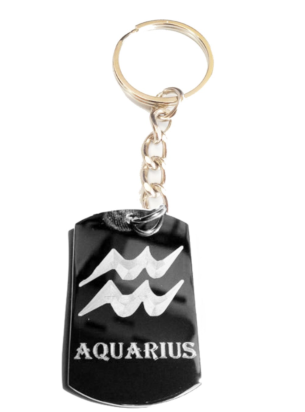 Celtic Zodiac Aquarius Water Symbol Metal Ring Keychain - Unique Celtic Jewelry for Gifts, Home Decor & Spiritual Use | Perfect for Keychains, Necklaces & DIY Crafts