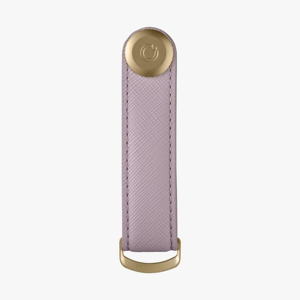 Orbitkey Saffiano Leather 2.0 Key Organizer - Premium Key Holder for Men & Women - Compact Keychain Wallet with RFID Protection - Perfect for Home, Office & Travel (Lilac)