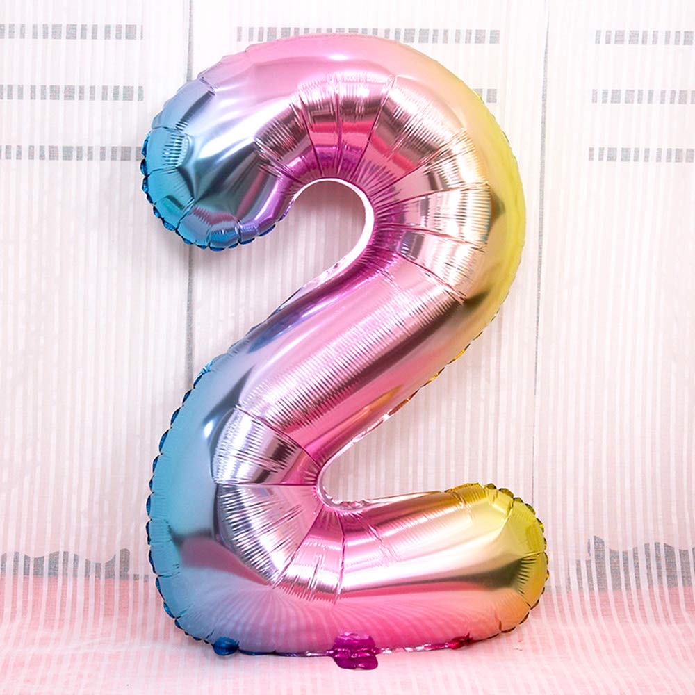 40 Inch Large Rainbow #26 Foil Mylar Balloons - Giant Jumbo Birthday Party Decorations for Anniversaries, Graduations & Baby Showers