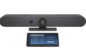 Logitech Rally Bar Mini USB 3.0 Video Conferencing Camera with Tap Meeting Room Controller - HD Webcam for Zoom, Teams & Webex - Perfect for Small Conference Rooms & Home Offices