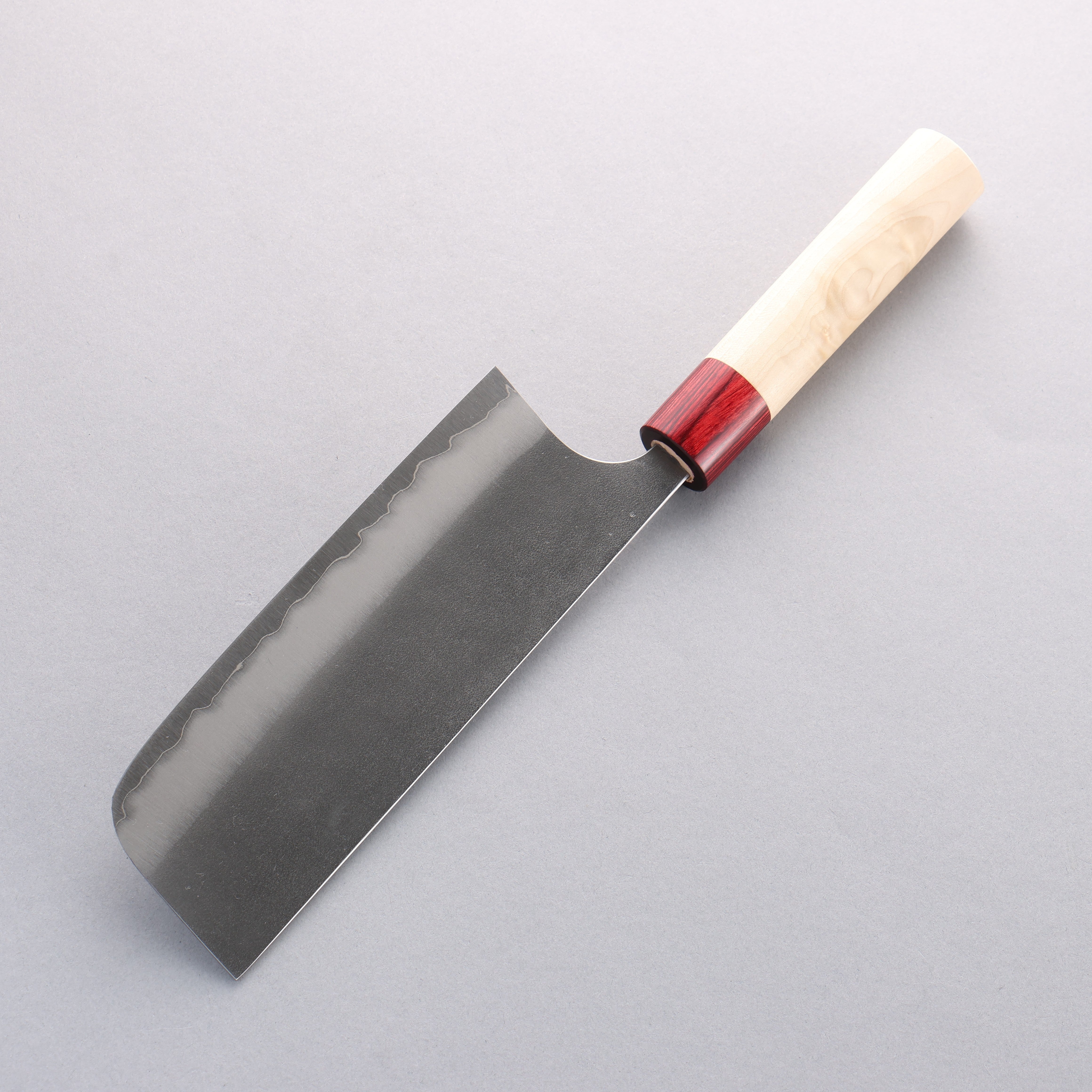 Masakage Yuki White Steel No.2 Nashiji Nakiri Knife 165mm with Magnolia Handle - Japanese Vegetable Knife for Professional Chefs & Home Cooking