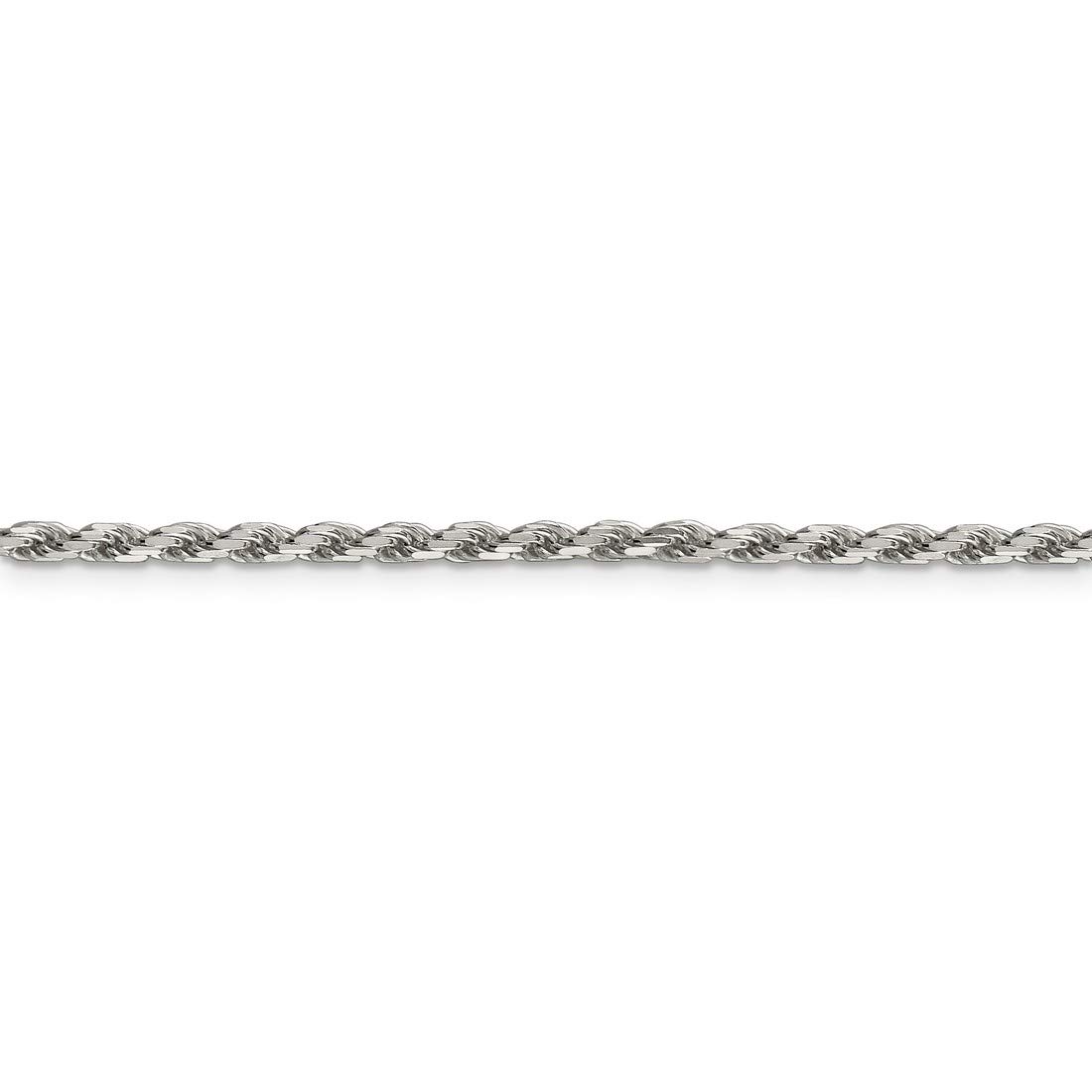 14K Sterling Silver Diamond-Cut Rope Chain Necklace, Bracelet or Anklet - Elegant Jewelry for Women, Perfect for Gifts, Parties & Everyday Wear
