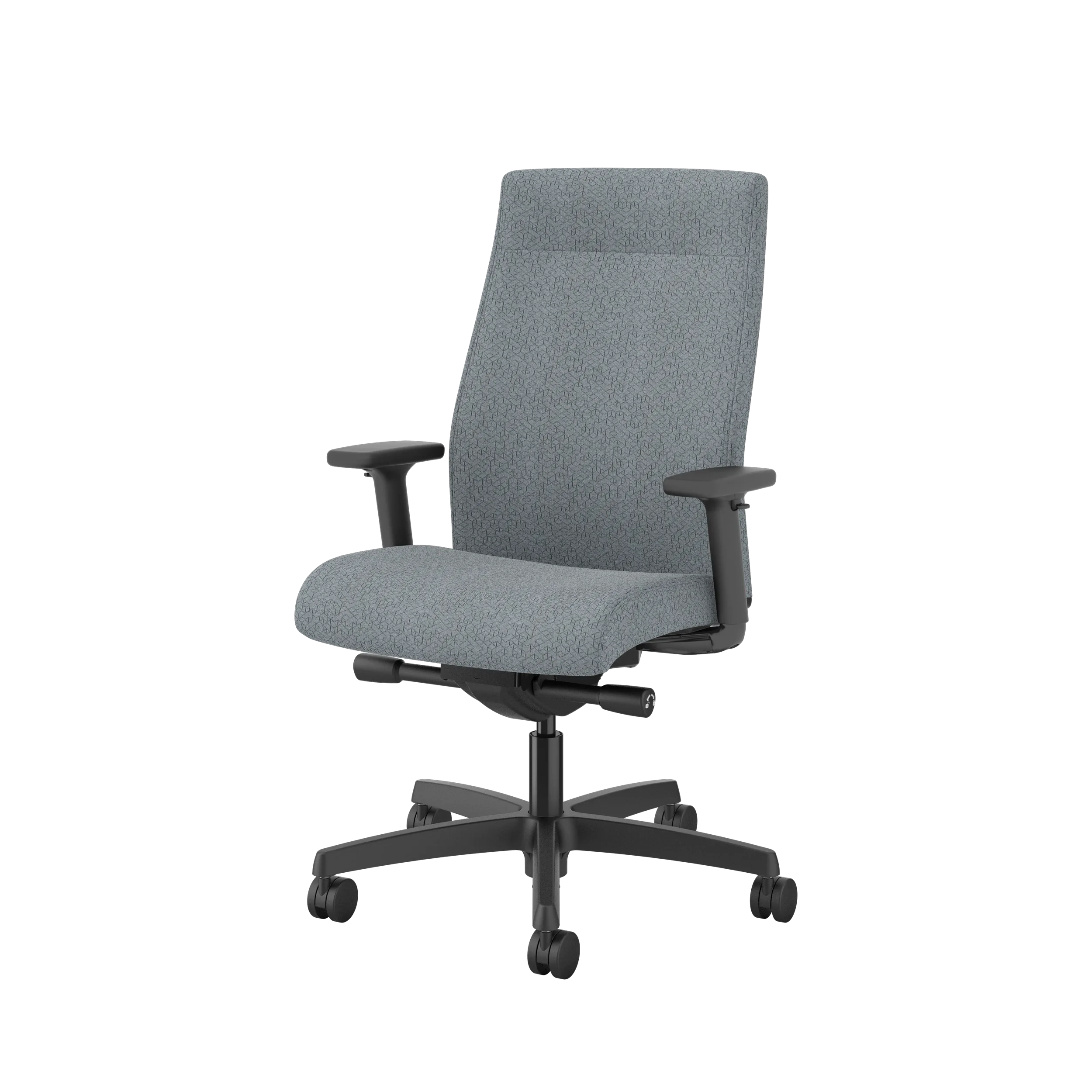 HON Ignition Upholstered Mid Back Office Chair - Ergonomic Mesh Task Chair with Adjustable Lumbar Support for Home & Office Workspace - Perfect for Long Hours of Computer Work and Video Conferencing