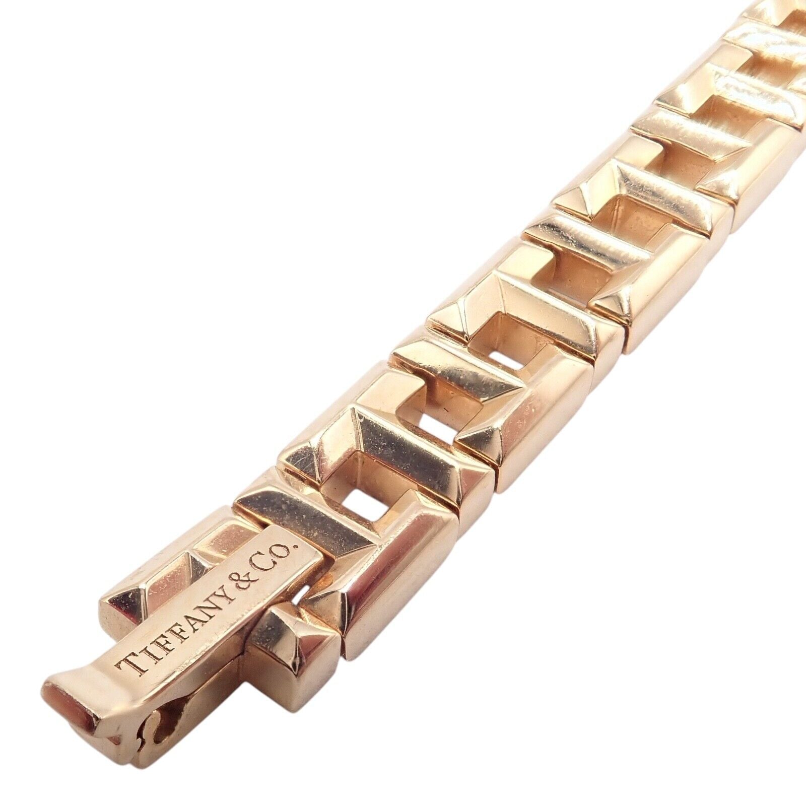 Authentic Tiffany & Co 18k Rose Gold T Chain Link Bracelet for Women - Luxury Jewelry Gift for Anniversary, Birthday & Special Occasions