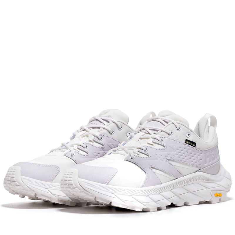 Hoka Anacapa Low GTX Hiking Shoes - Waterproof & Lightweight for Men/Women - White/Nimbus Cloud - Perfect for Trail Running, Outdoor Adventures & Daily Wear