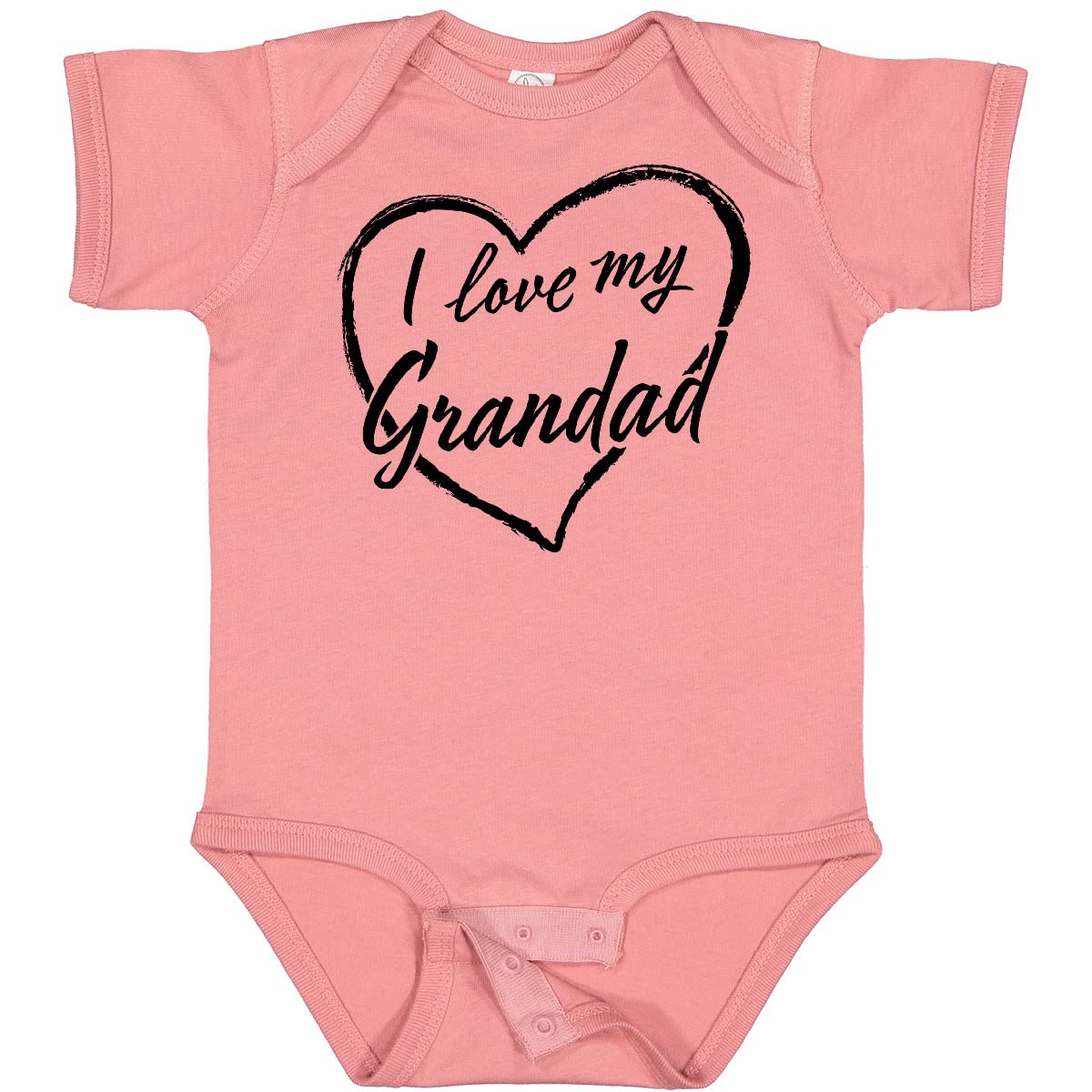 Inktastic I Love My Grandad Black Chalk Heart Baby Bodysuit - Cute Outfit for Grandparents Day, Family Photos & Special Occasions