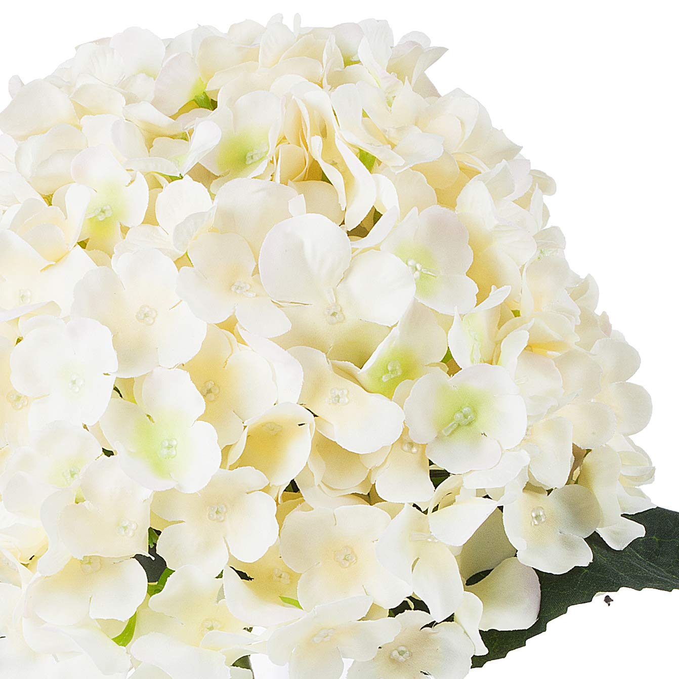 ENOVA HOME Artificial Hydrangea Silk Flowers in Glass Cube Vase - Peach Floral Arrangement for Home Decor, Wedding Centerpieces, Table Decorations & Office Decoration