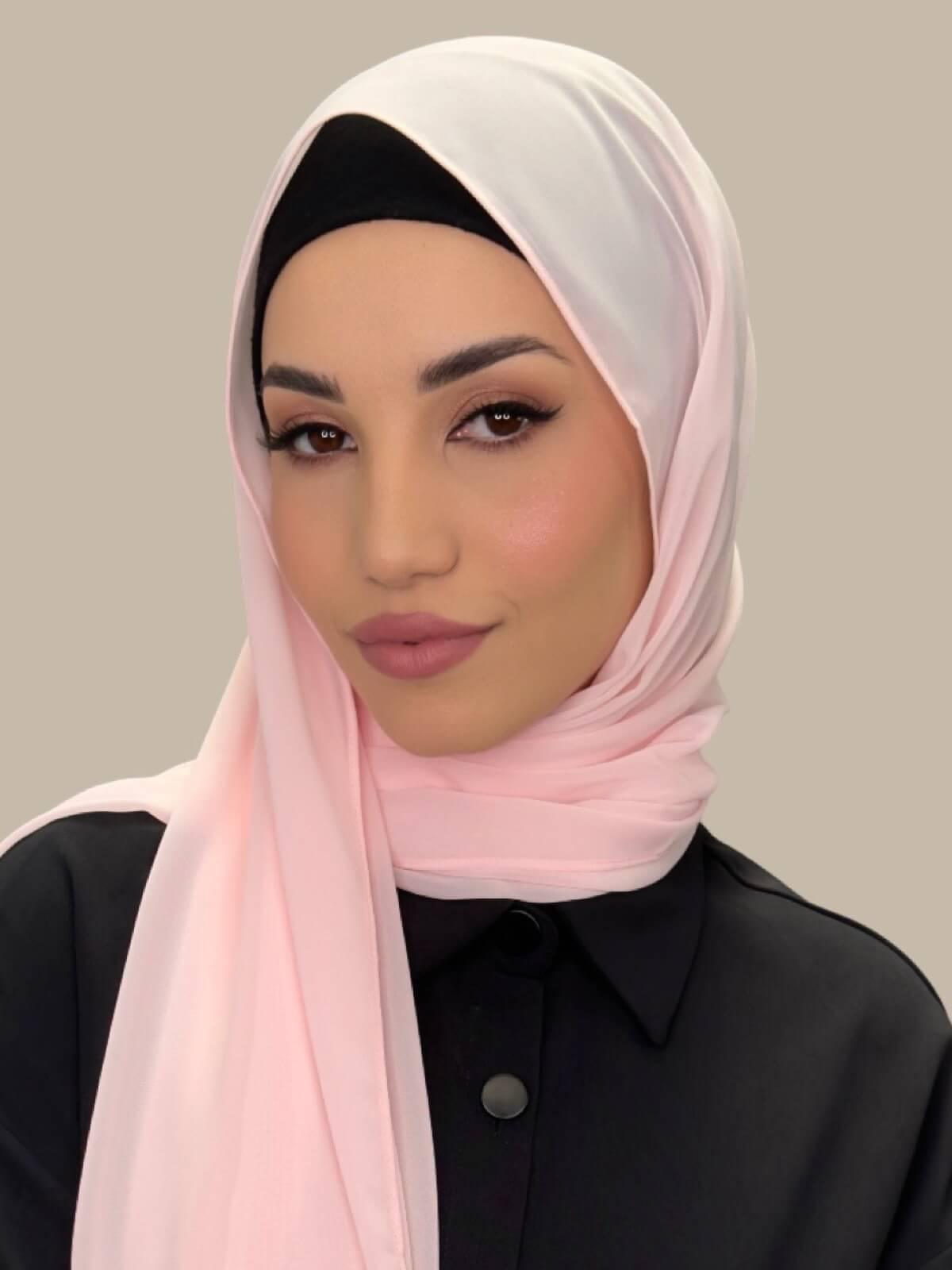Luxury Chiffon Hijab Scarf - Soft Muslim Headscarf for Women - Elegant Floral Petal Design - Perfect for Daily Wear, Prayer, and Special Occasions