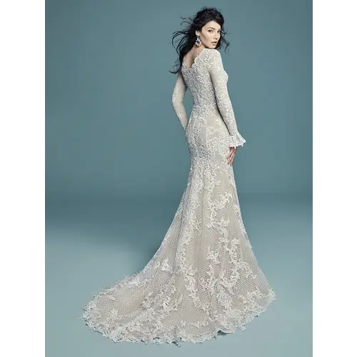 Hailey Lynette by Maggie Sottero Wedding Dress - Sample Sale | Elegant Lace Bridal Gown for Beach, Church & Formal Weddings