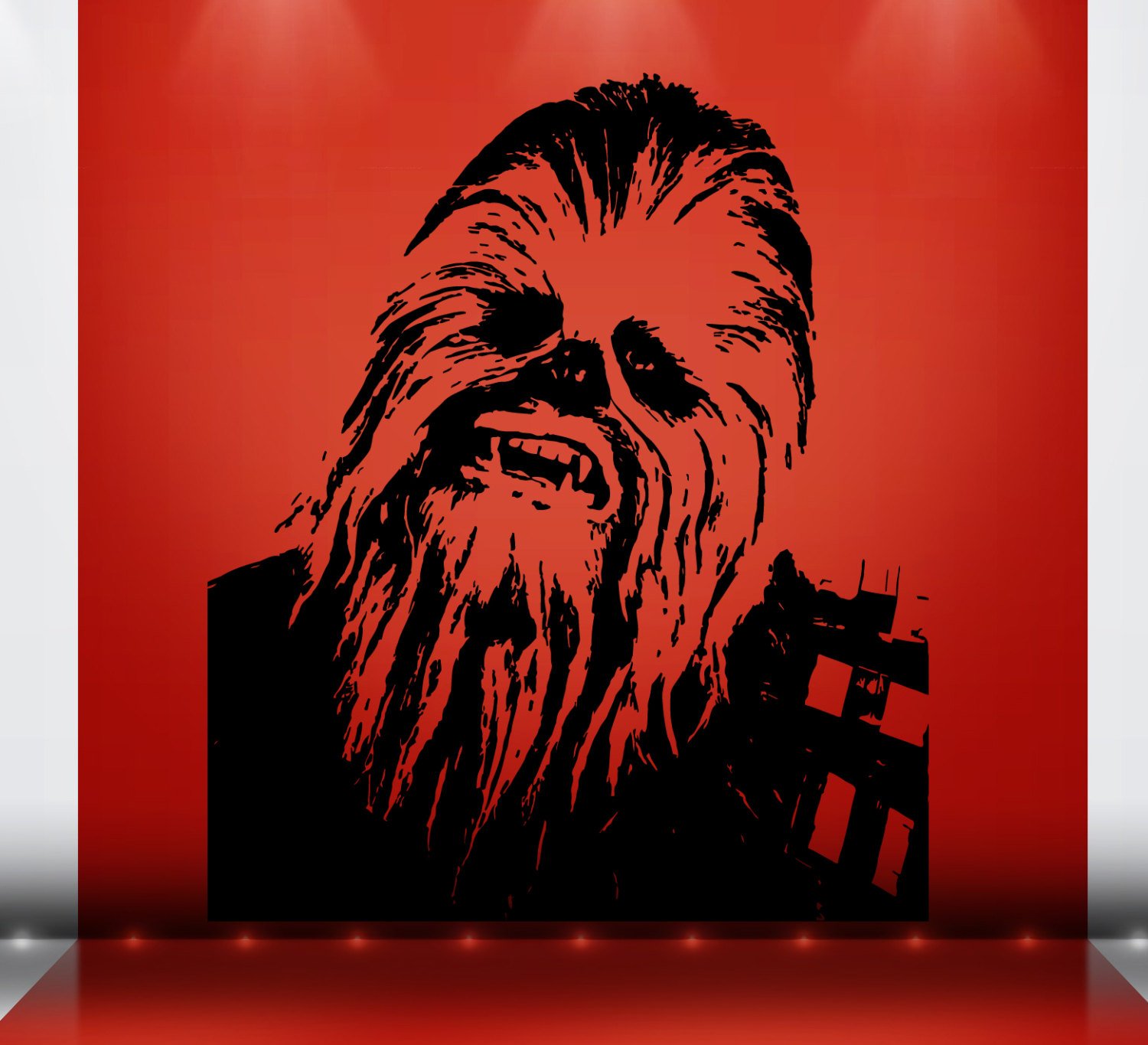 Star Wars Wall Decals Set - Chewbacca, Han Solo, Yoda, Stormtrooper, AT-AT & Death Star Vinyl Stickers for Home Decor | Perfect for Bedroom, Living Room & Office