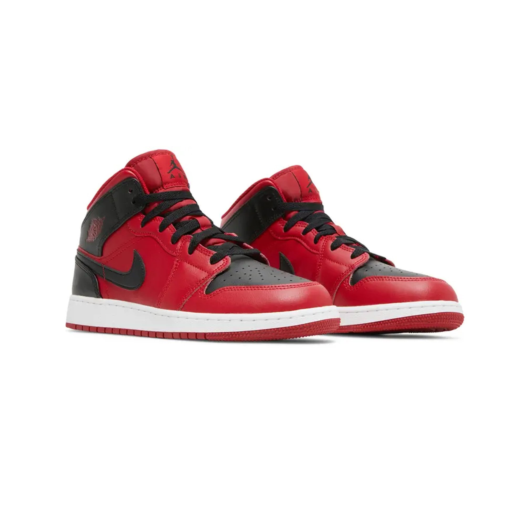 Air Jordan 1 Mid 'Reverse Bred' GS Basketball Shoes for Girls (2021) - Perfect for School, Sports & Street Fashion