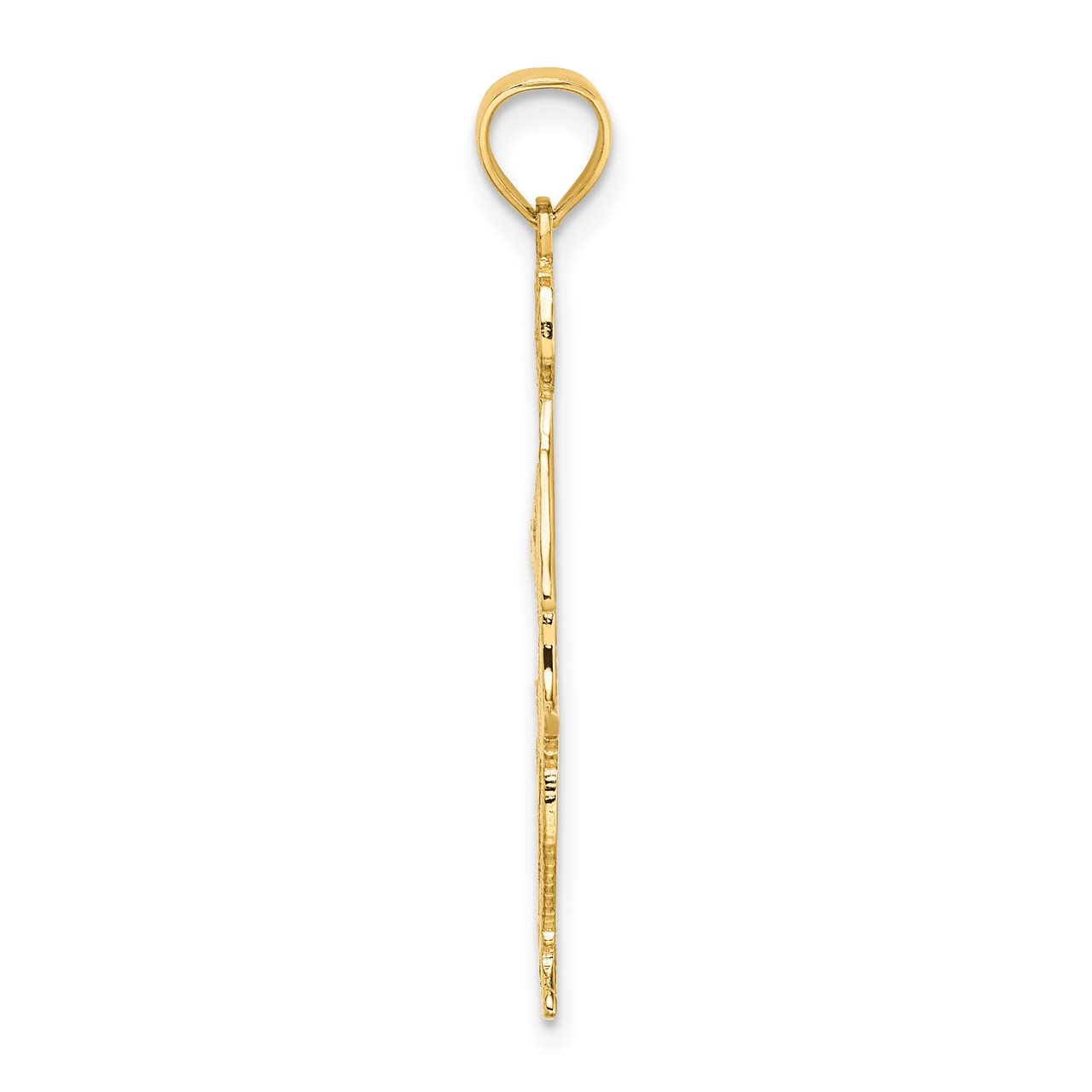 14k Yellow Gold Cheerleader Charm with Hand on Head - Perfect for Bracelets, Necklaces & Sports Jewelry Gifts